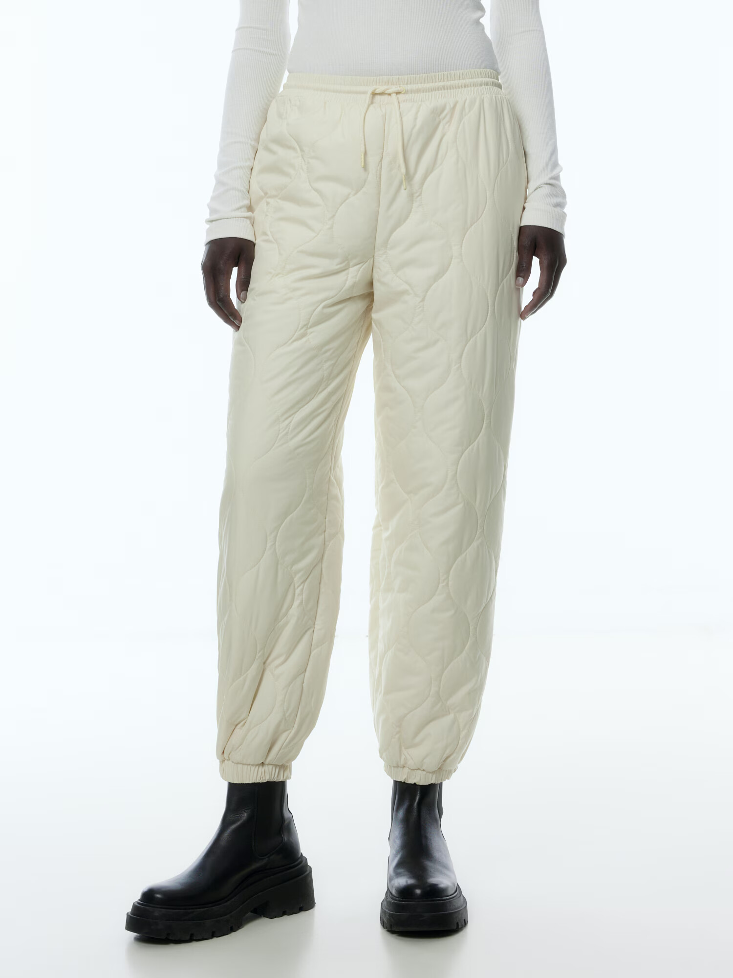 EDITED Pantaloni 'Enrike' bej / galben pastel - Pled.ro