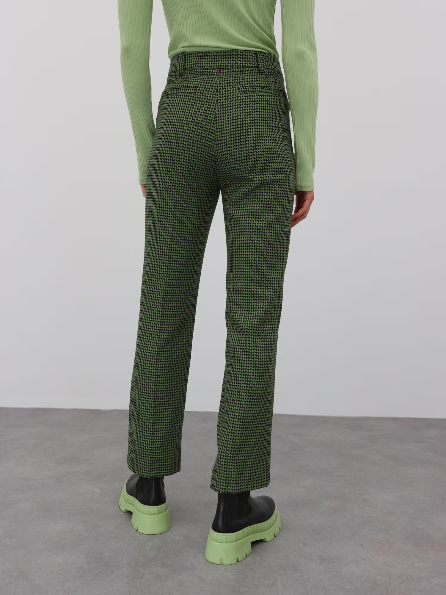 EDITED Pantaloni 'Reina' verde / negru - Pled.ro