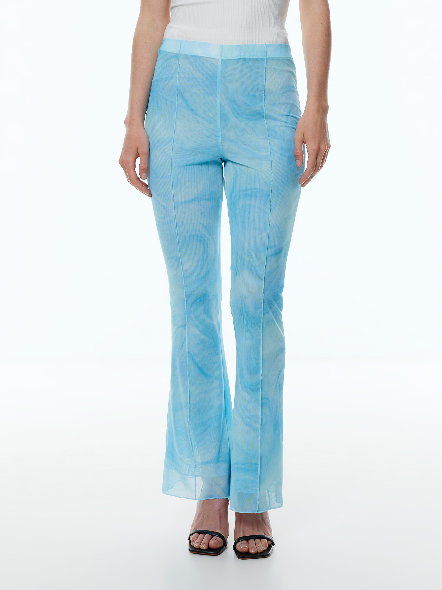 EDITED Pantaloni 'Ronina' albastru / alb - Pled.ro