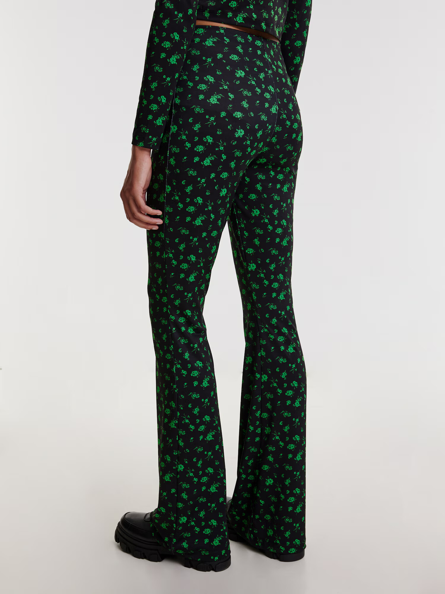 EDITED Pantaloni 'Zelinda' verde / negru - Pled.ro