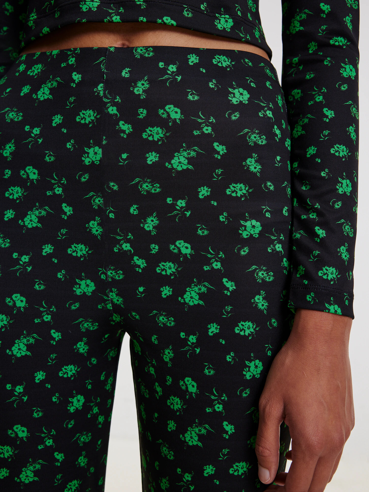 EDITED Pantaloni 'Zelinda' verde / negru - Pled.ro