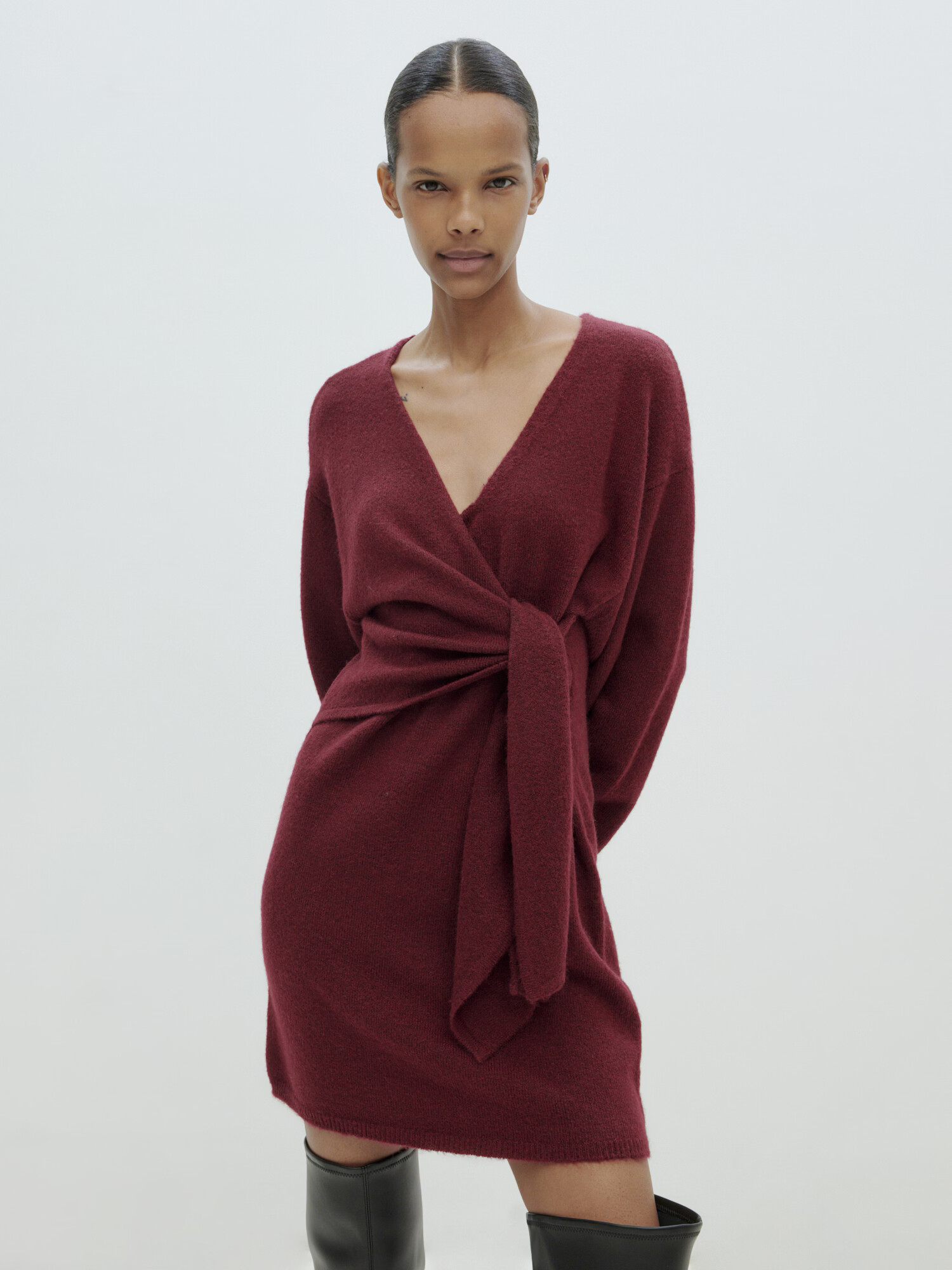 EDITED Rochie 'Loran' roșu burgundy - Pled.ro