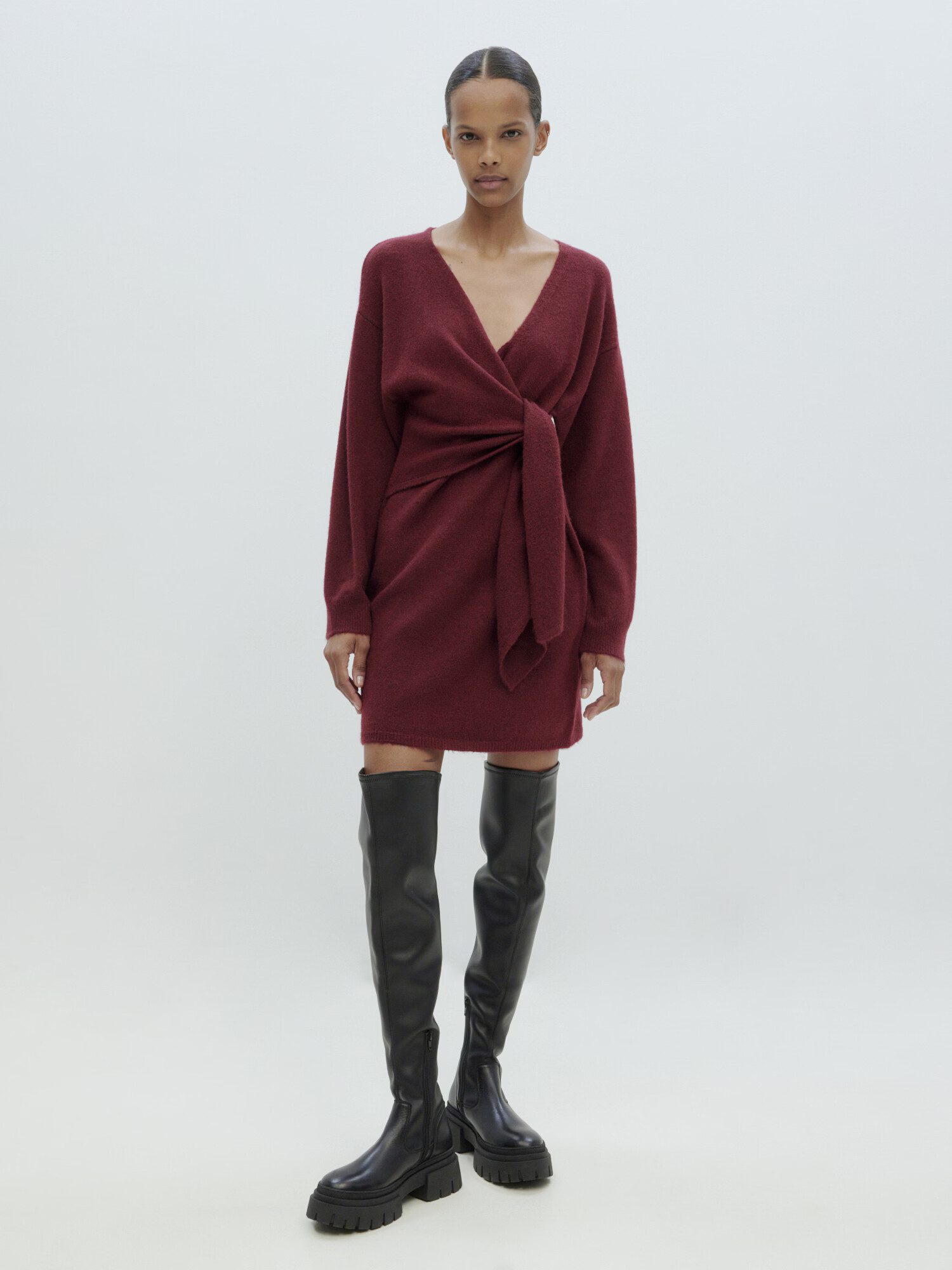 EDITED Rochie 'Loran' roșu burgundy - Pled.ro