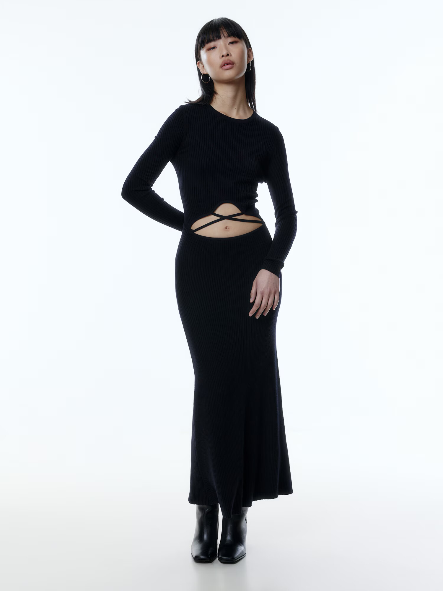 EDITED Rochie tricotat 'Invana' negru - Pled.ro