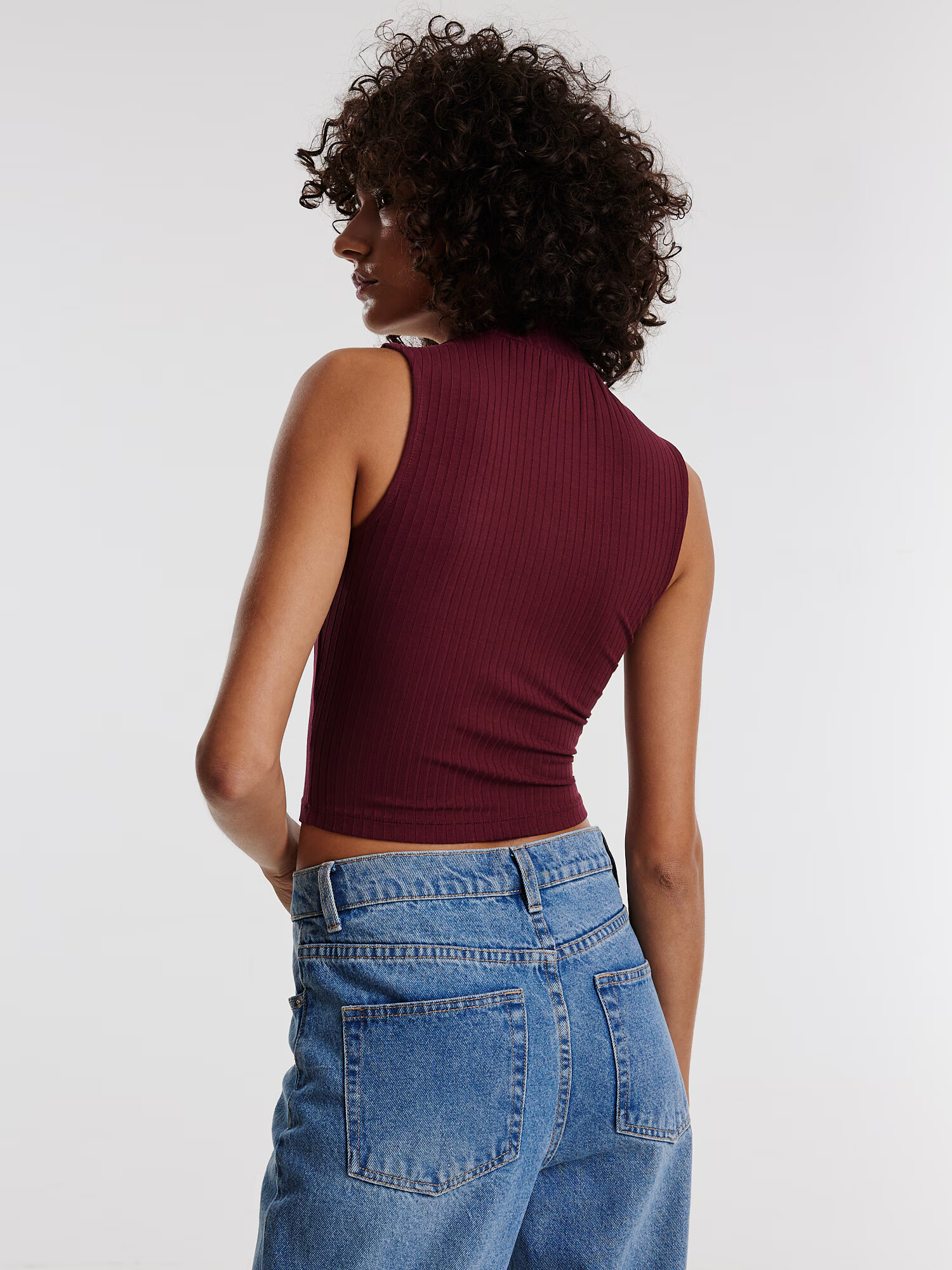 EDITED Top 'Kaori' roșu burgundy - Pled.ro