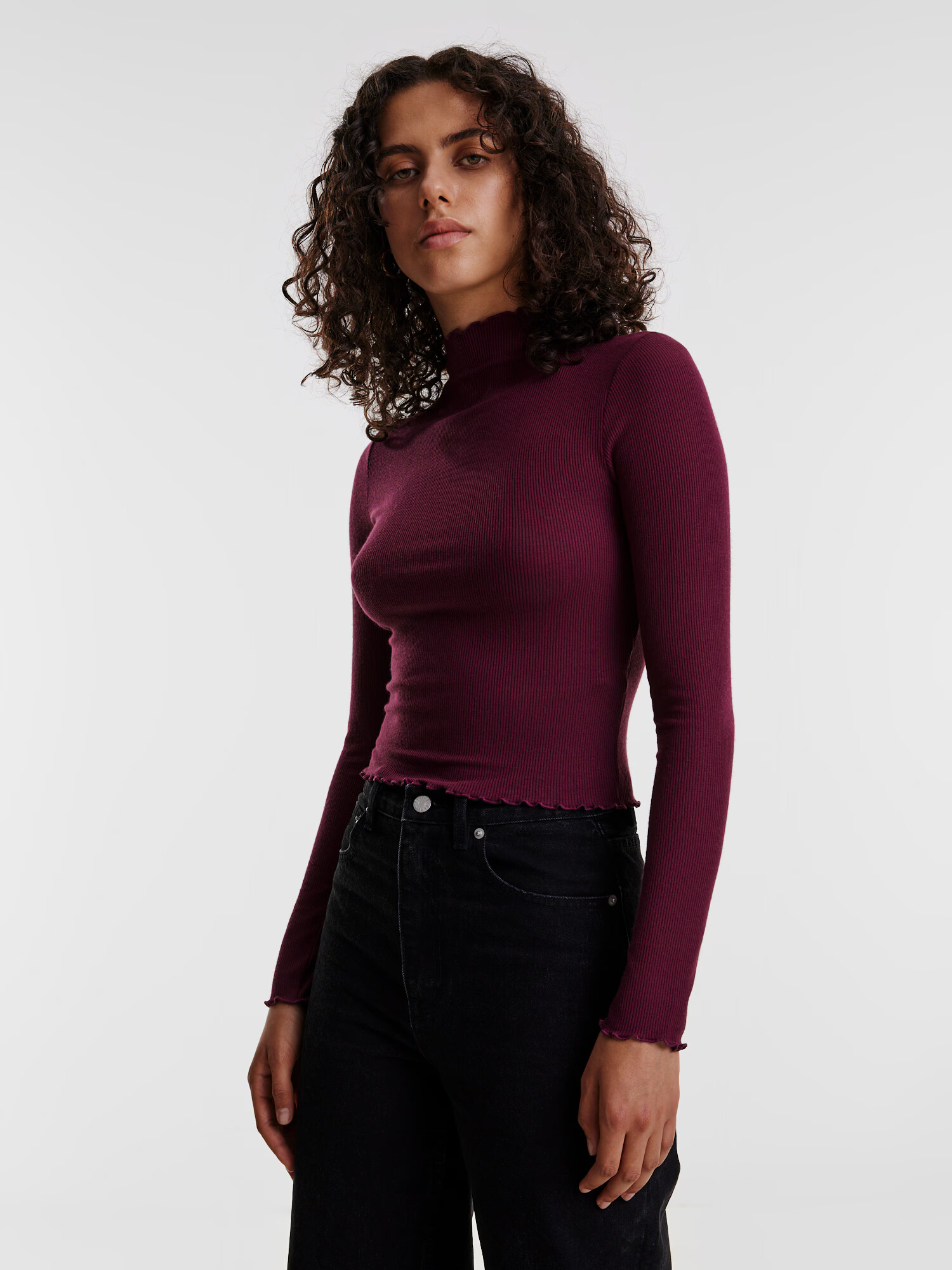 EDITED Tricou 'Daniela' roșu burgundy - Pled.ro