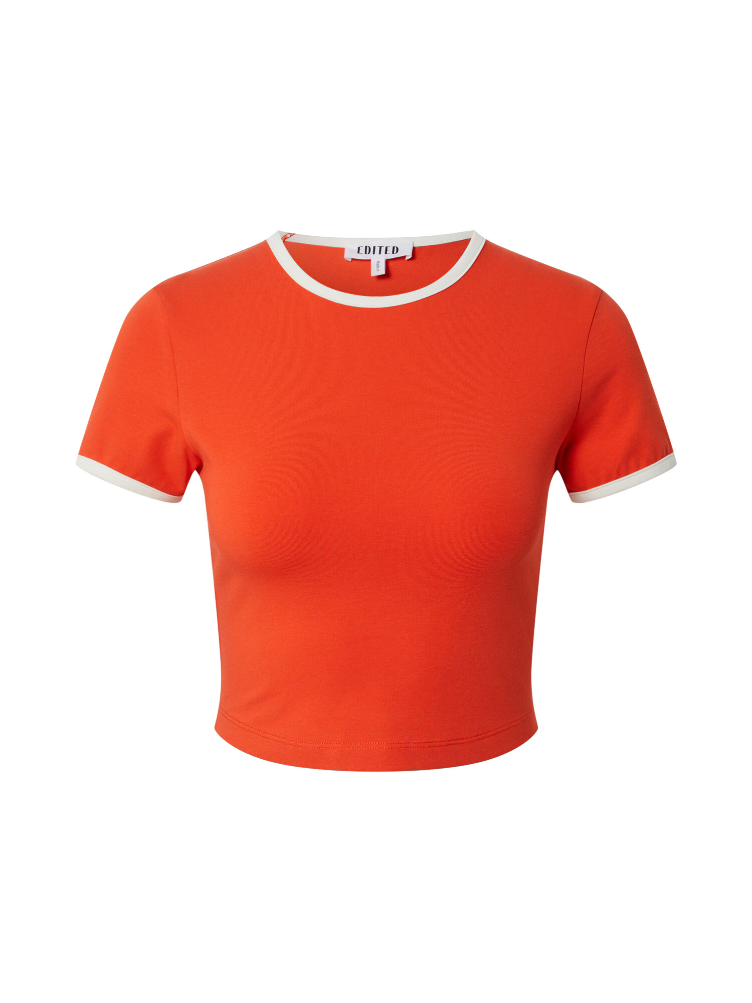 EDITED Tricou 'Lara' roșu orange / alb - Pled.ro