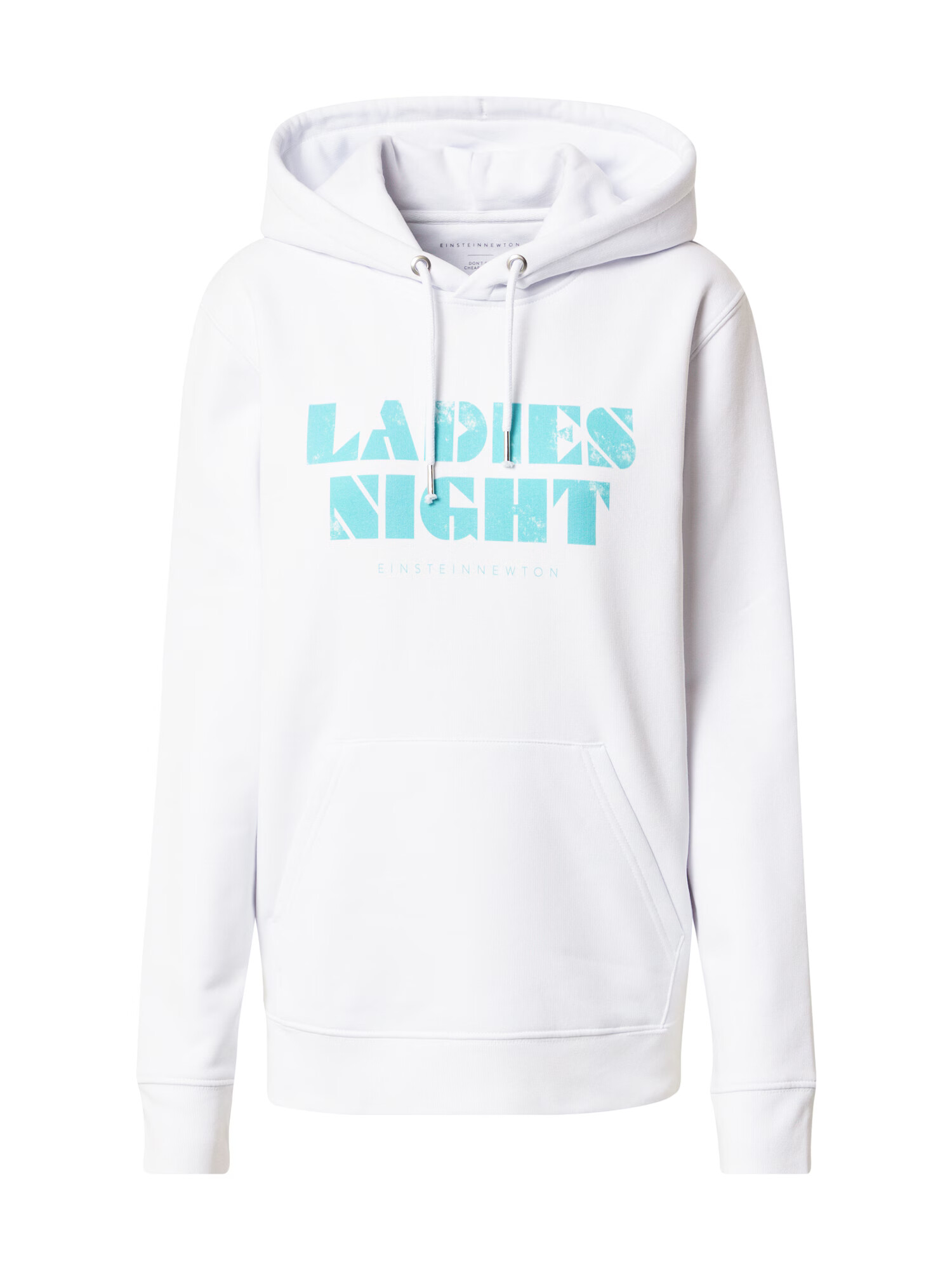 EINSTEIN & NEWTON Bluză de molton 'Ladies Night' albastru aqua / alb - Pled.ro