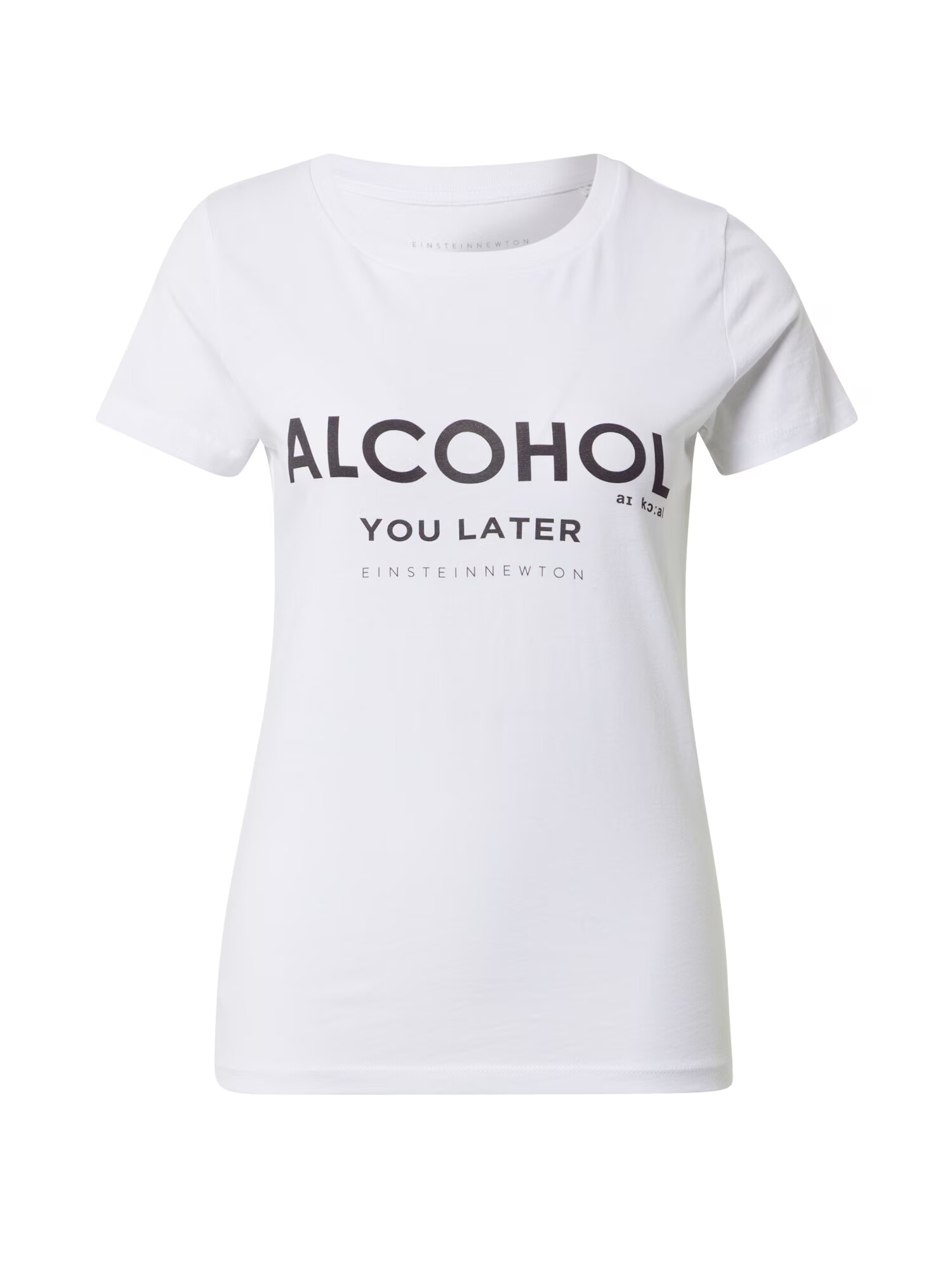 EINSTEIN & NEWTON Tricou 'Alcohol' negru / alb - Pled.ro