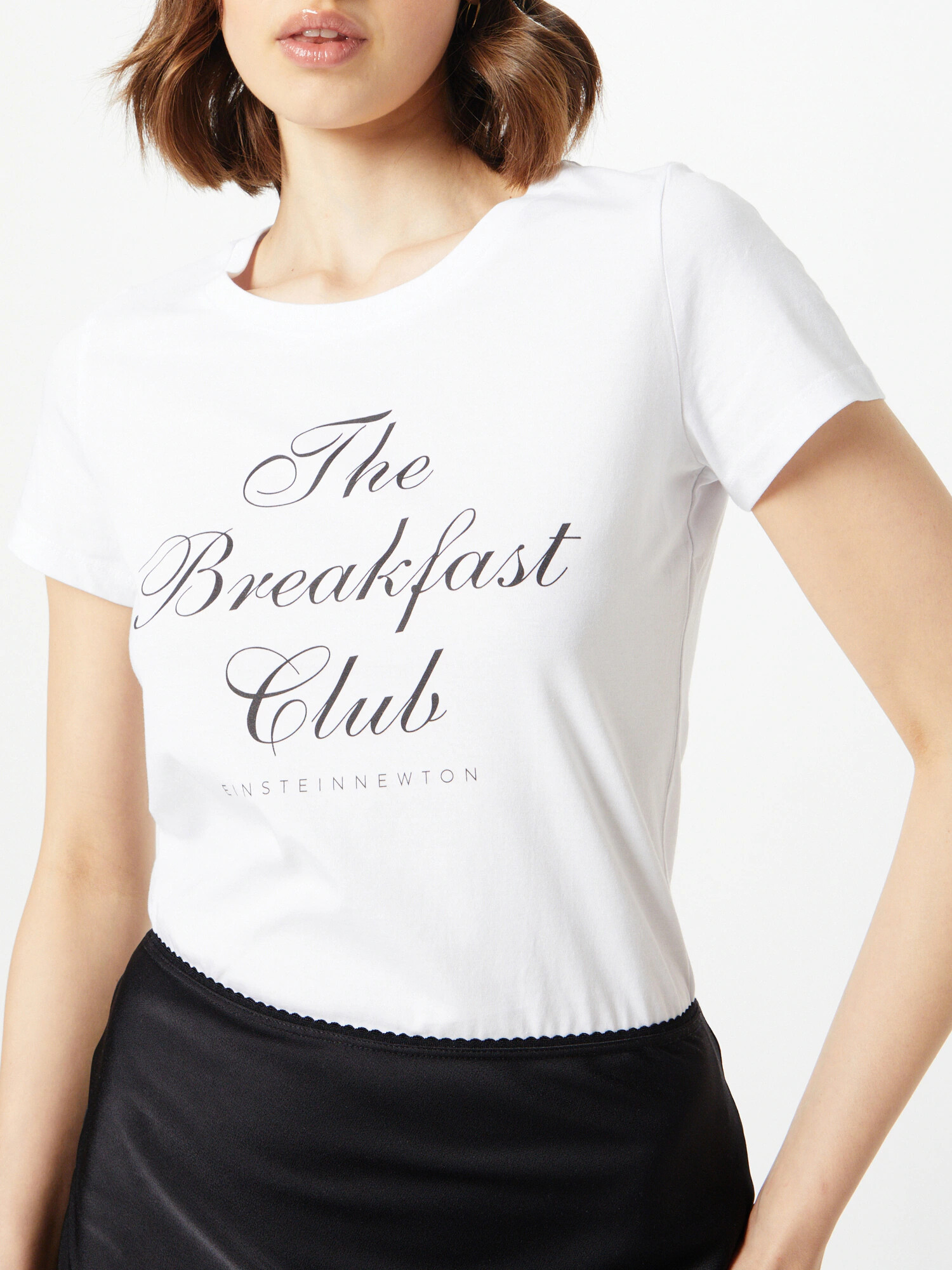 EINSTEIN & NEWTON Tricou 'Breakfast Club' gri metalic / alb murdar - Pled.ro