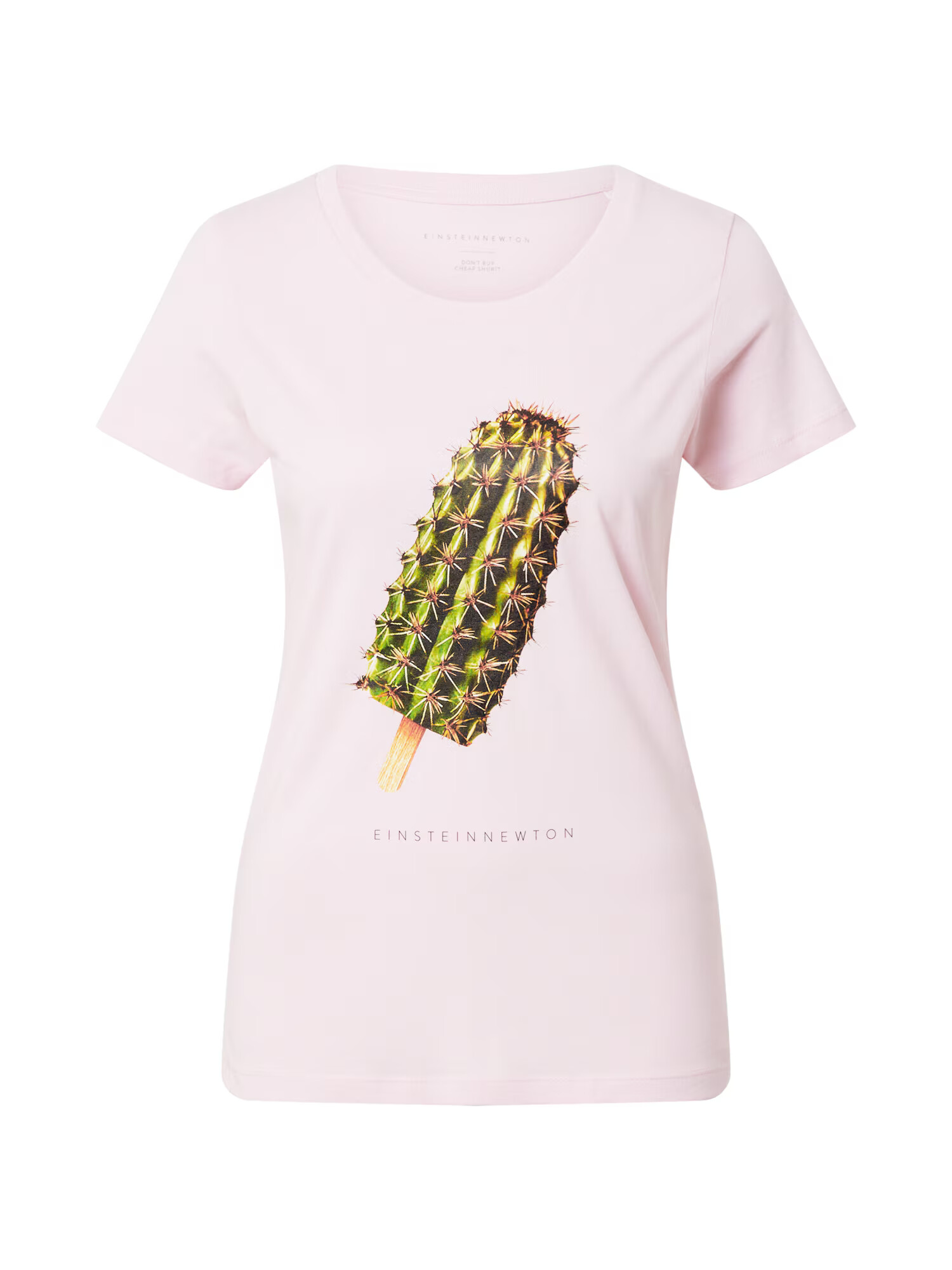 EINSTEIN & NEWTON Tricou 'Cactus Ice' verde / roz - Pled.ro