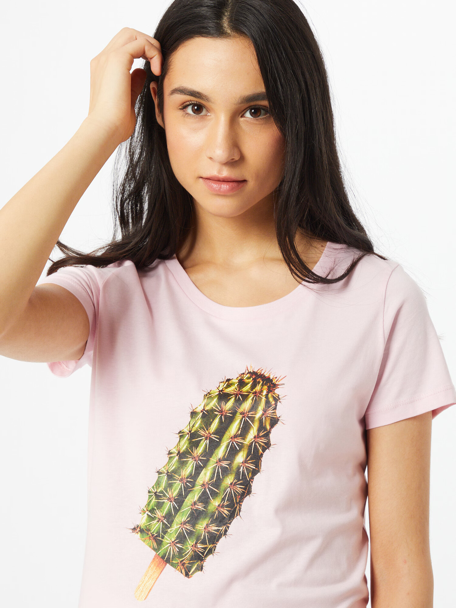 EINSTEIN & NEWTON Tricou 'Cactus Ice' verde / roz - Pled.ro