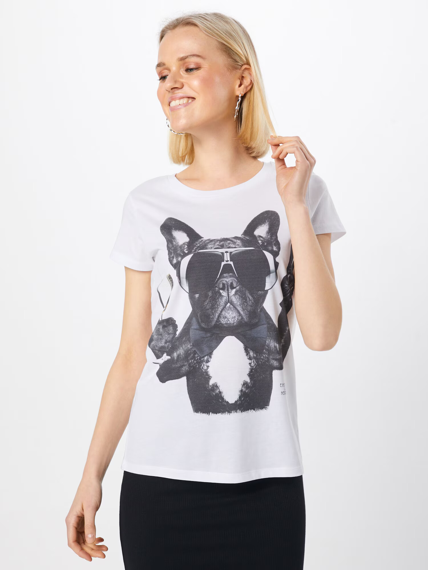 EINSTEIN & NEWTON Tricou 'Champagne Dog' gri - Pled.ro