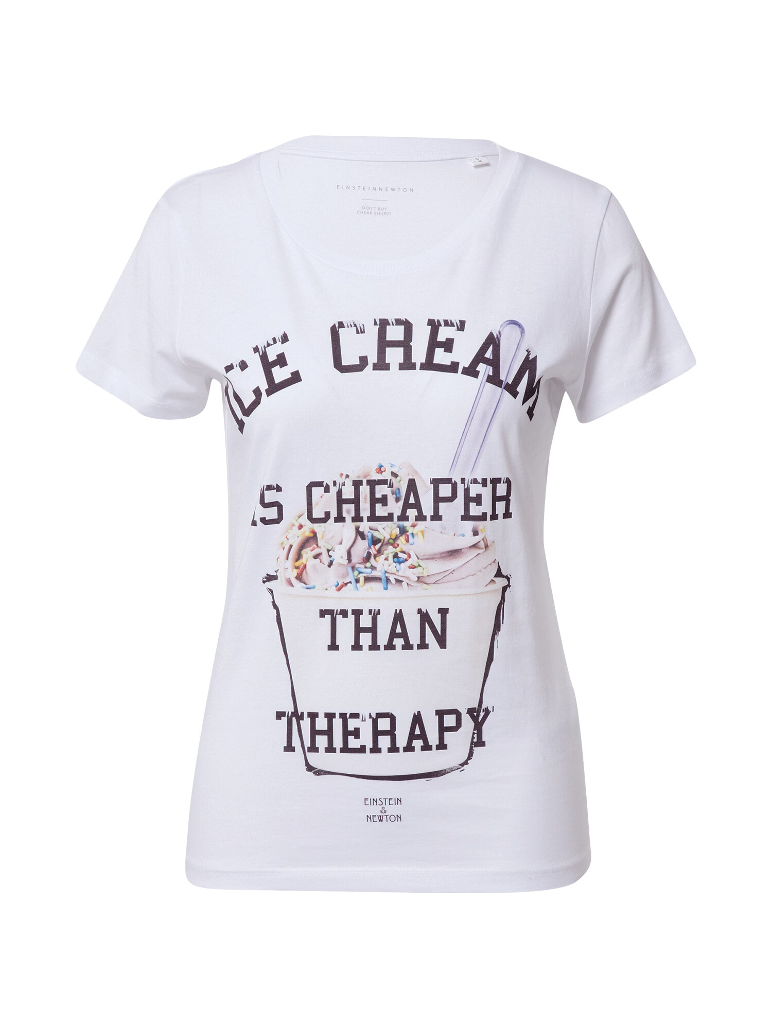 EINSTEIN & NEWTON Tricou 'Ice Therapy' alb - Pled.ro