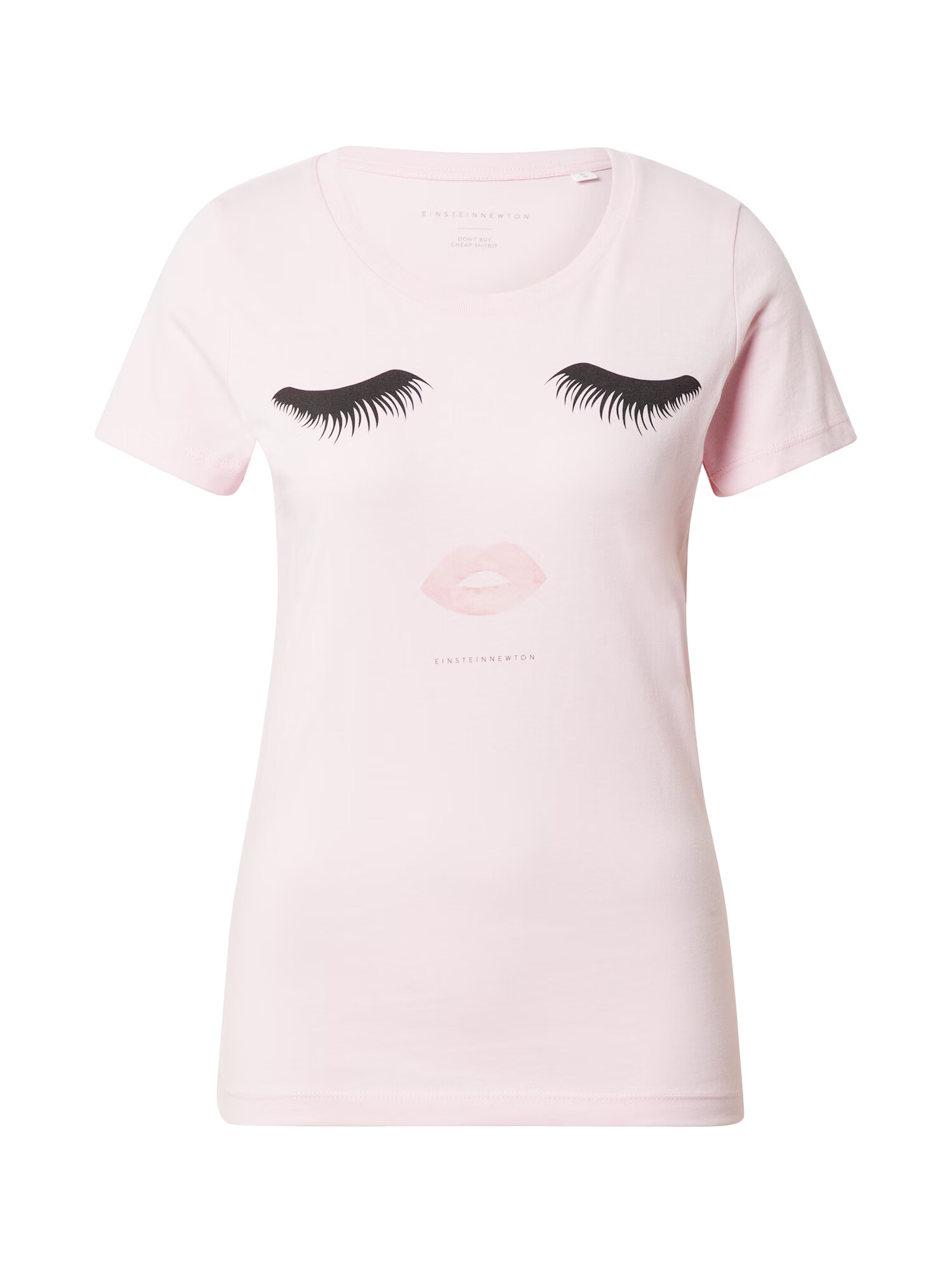 EINSTEIN & NEWTON Tricou 'Lashes' roz / negru - Pled.ro