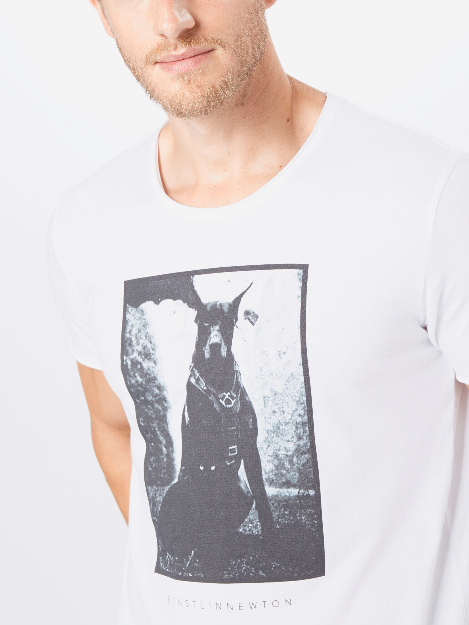 EINSTEIN & NEWTON Tricou 'Mad Dog' negru / alb - Pled.ro