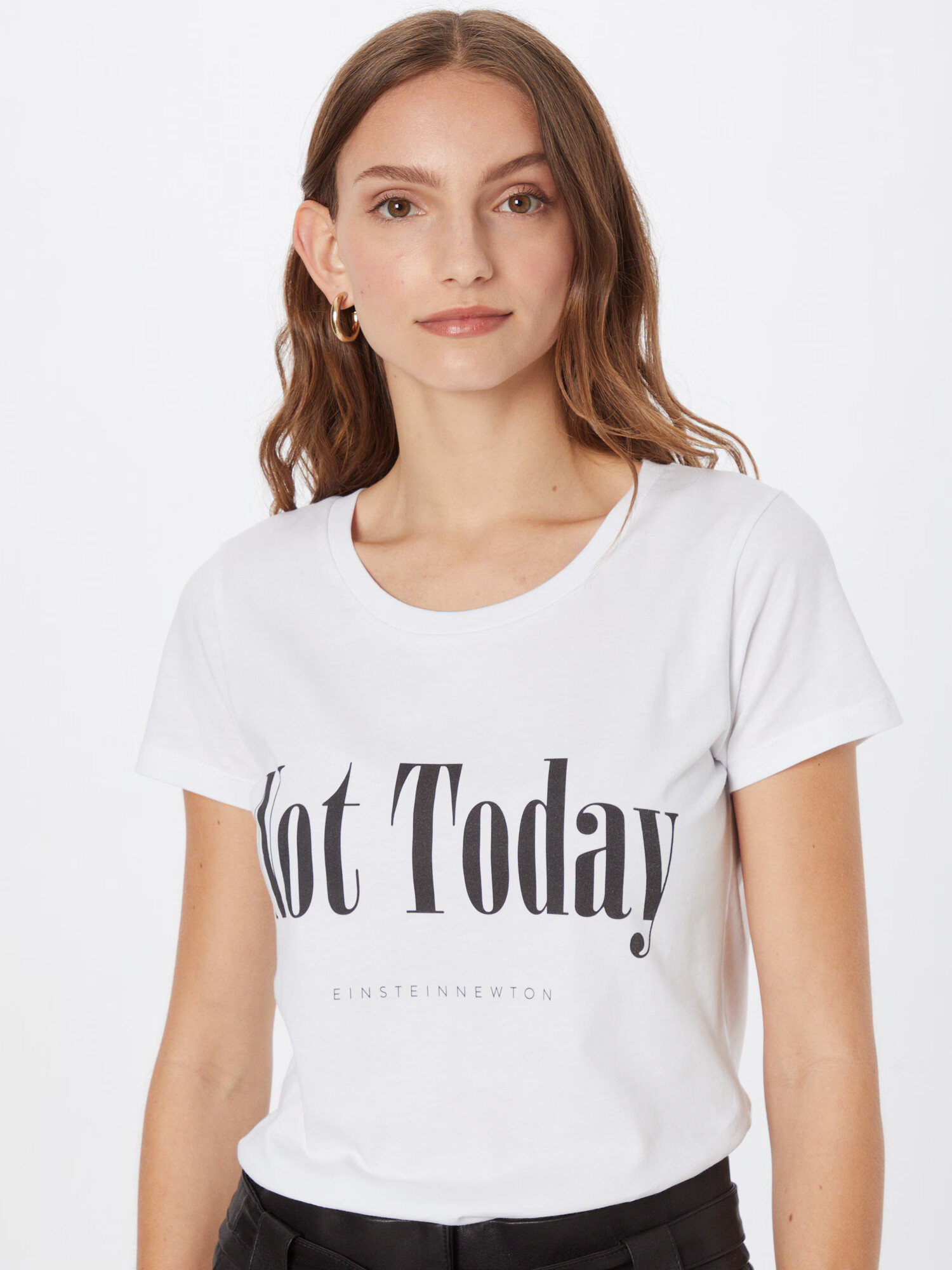 EINSTEIN & NEWTON Tricou 'Not Today' negru / alb - Pled.ro