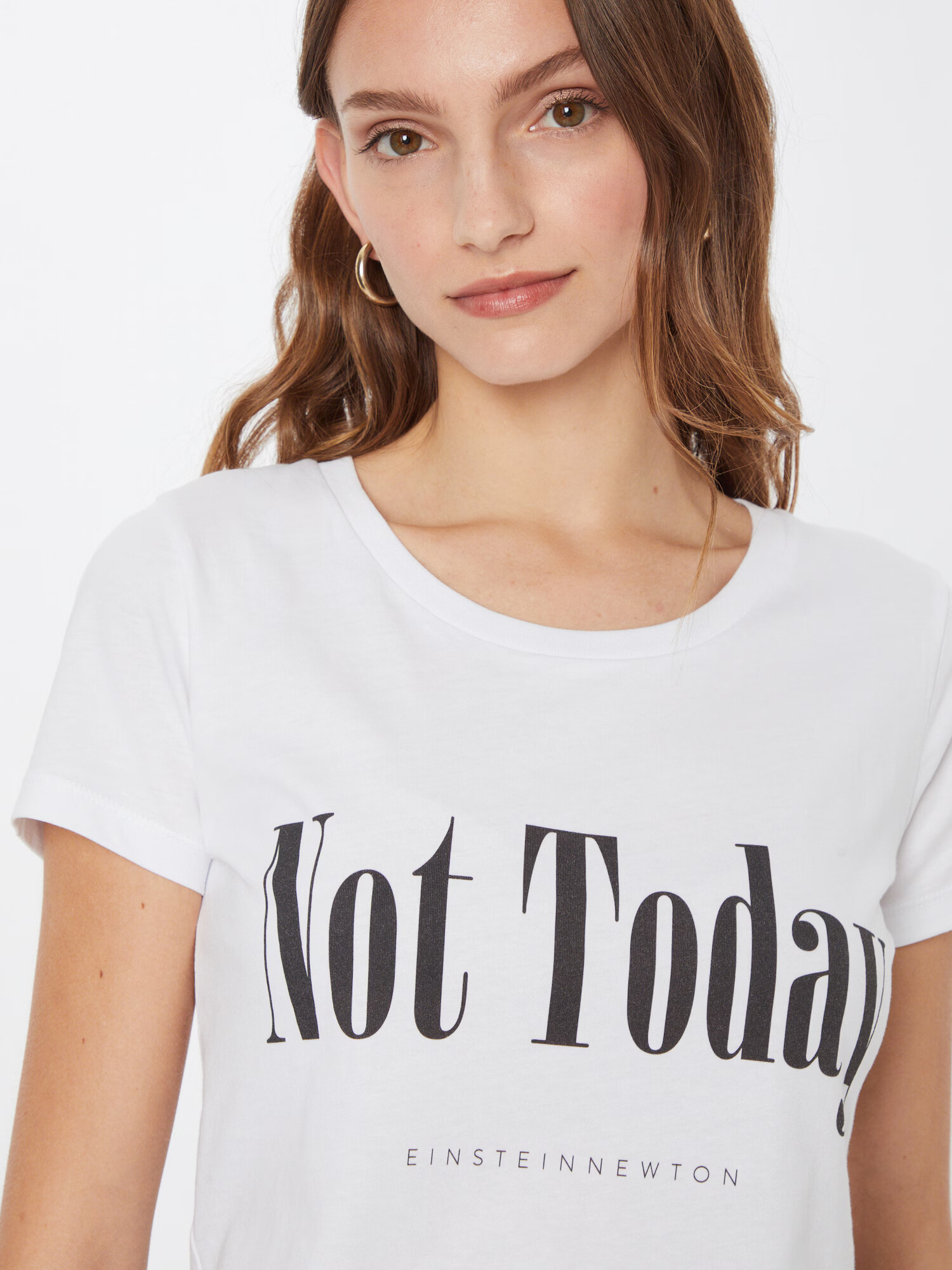 EINSTEIN & NEWTON Tricou 'Not Today' negru / alb - Pled.ro