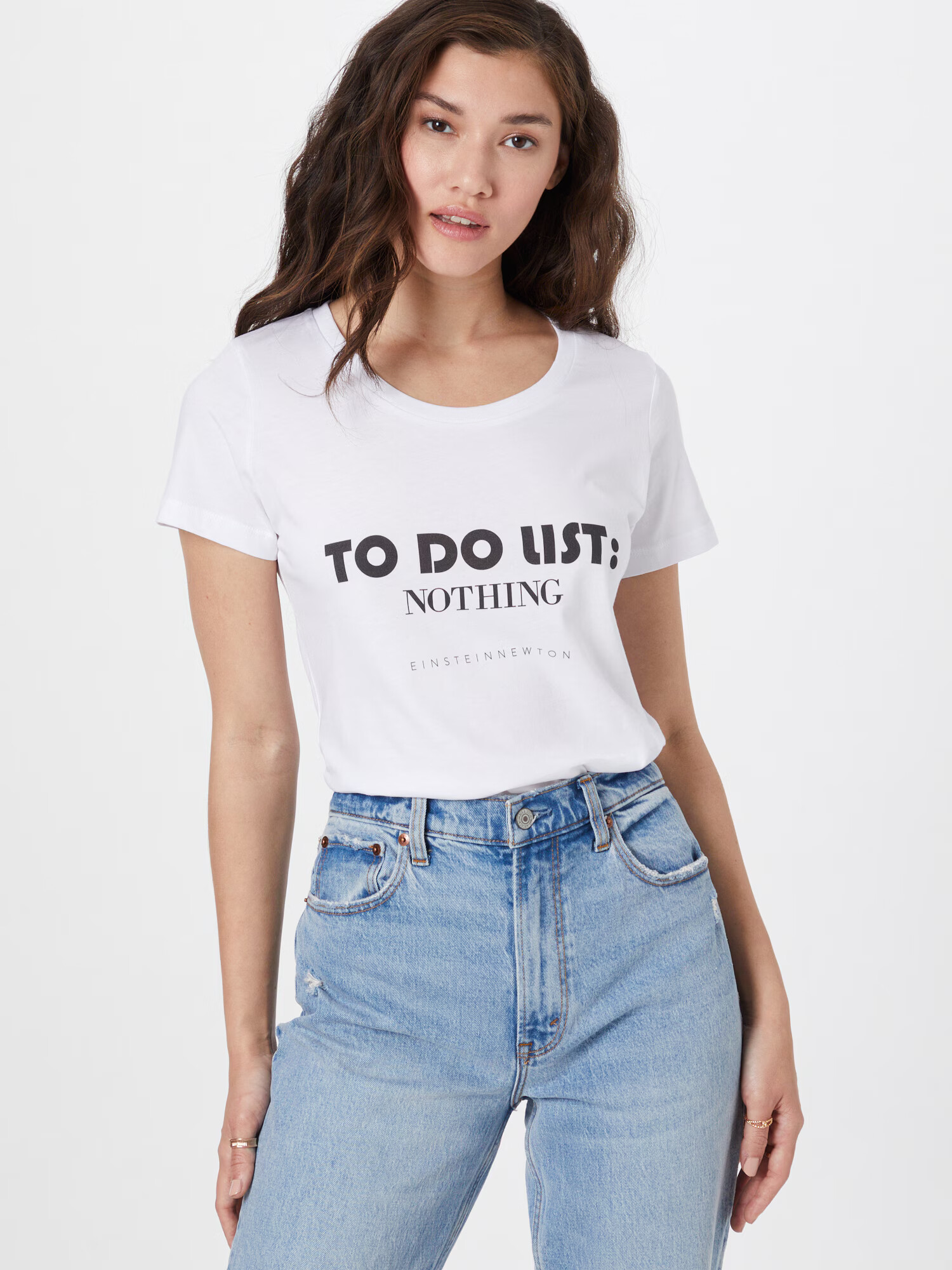 EINSTEIN & NEWTON Tricou 'Nothing' negru / alb - Pled.ro