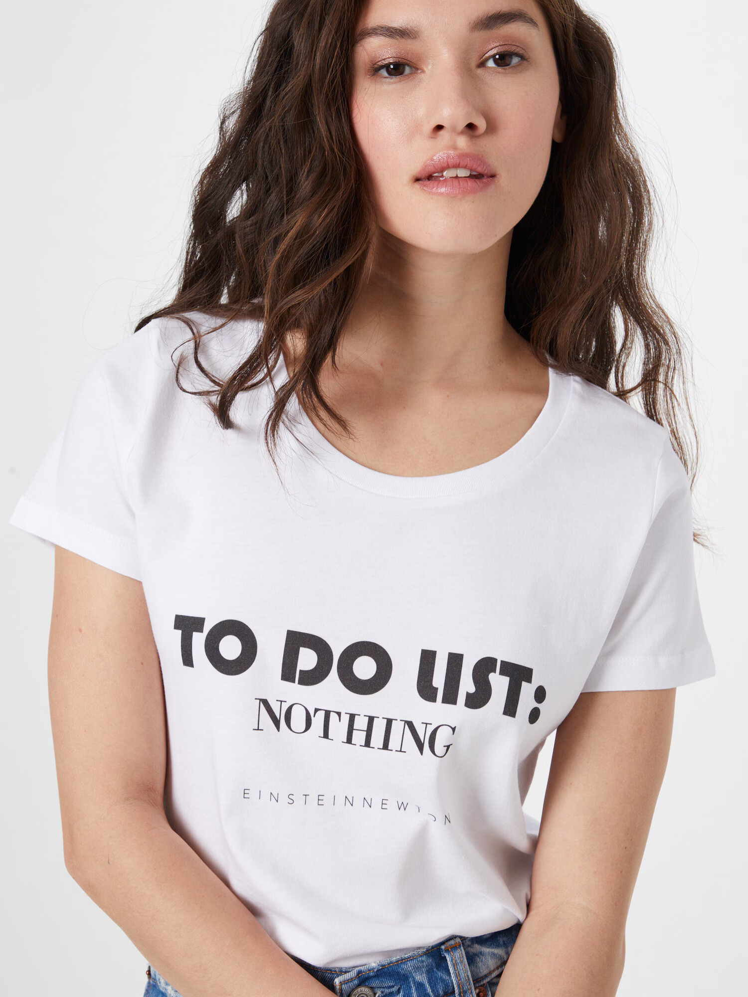 EINSTEIN & NEWTON Tricou 'Nothing' negru / alb - Pled.ro