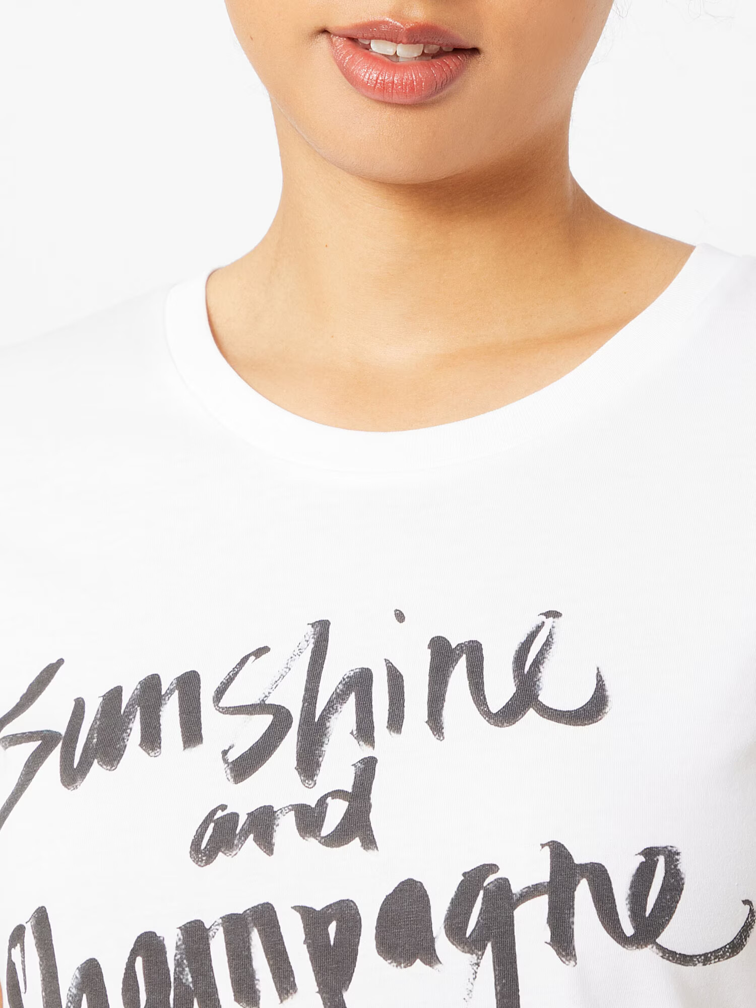 EINSTEIN & NEWTON Tricou 'Sunshine' negru / alb - Pled.ro