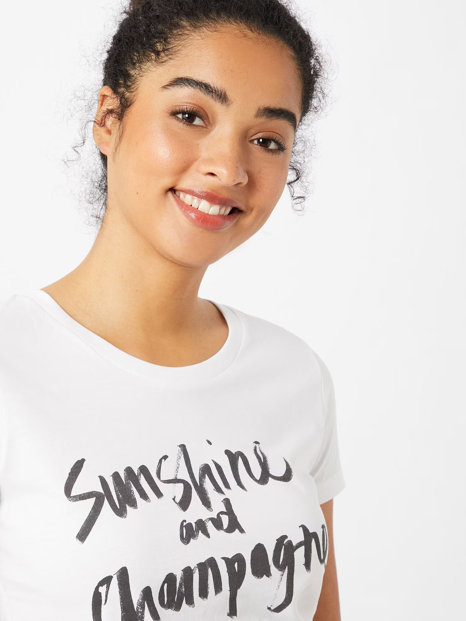 EINSTEIN & NEWTON Tricou 'Sunshine' negru / alb - Pled.ro