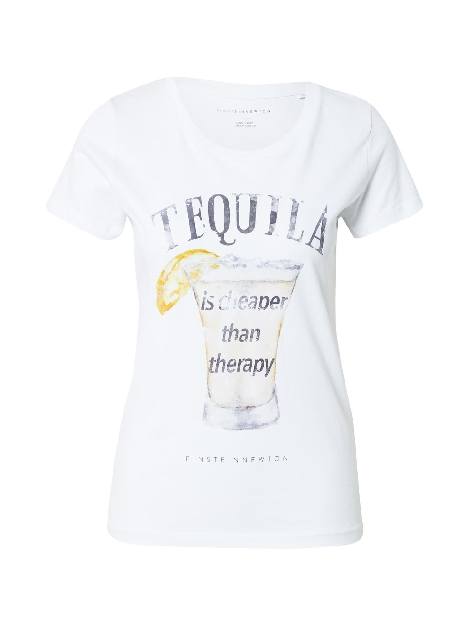 EINSTEIN & NEWTON Tricou 'Tequila Theraphy' galben / gri / alb - Pled.ro