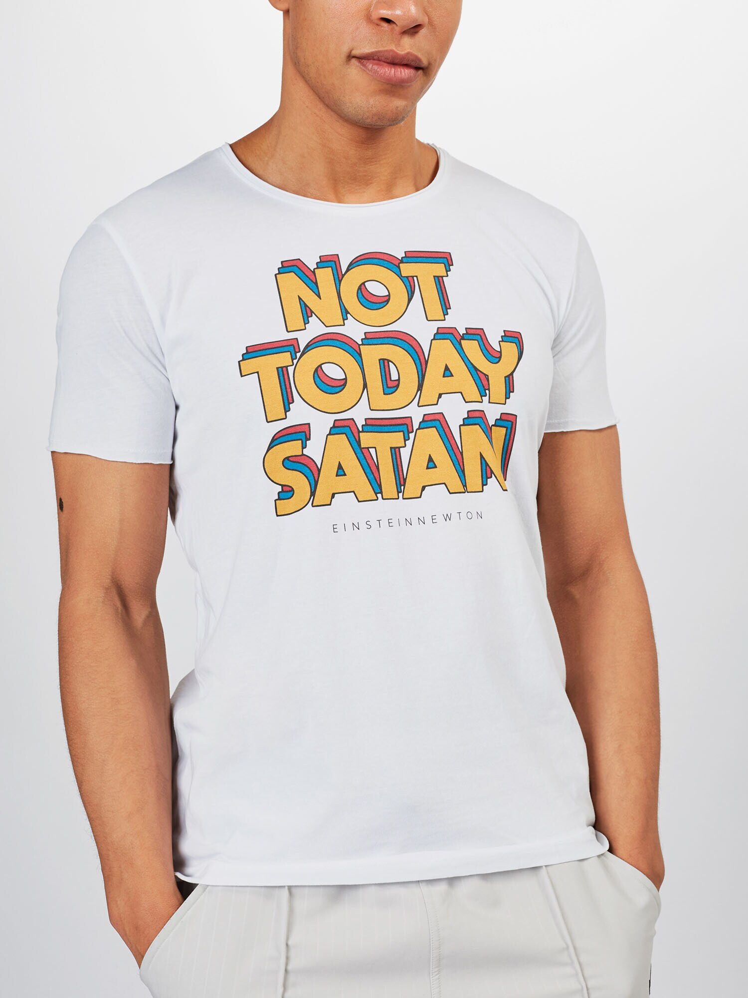 EINSTEIN & NEWTON Tricou 'Today Satan' mai multe culori / alb - Pled.ro