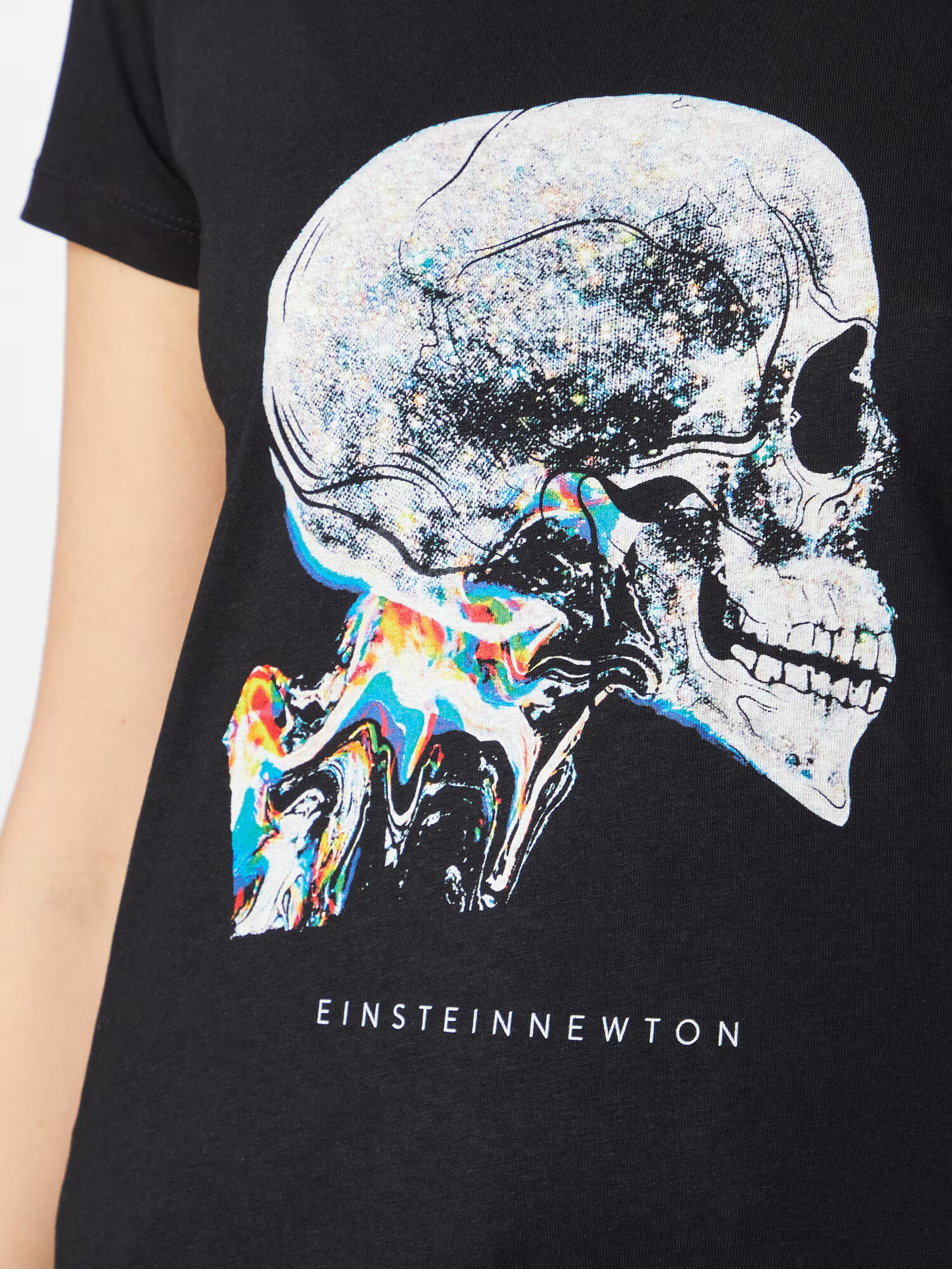 EINSTEIN & NEWTON Tricou verde petrol / portocaliu / negru / alb - Pled.ro