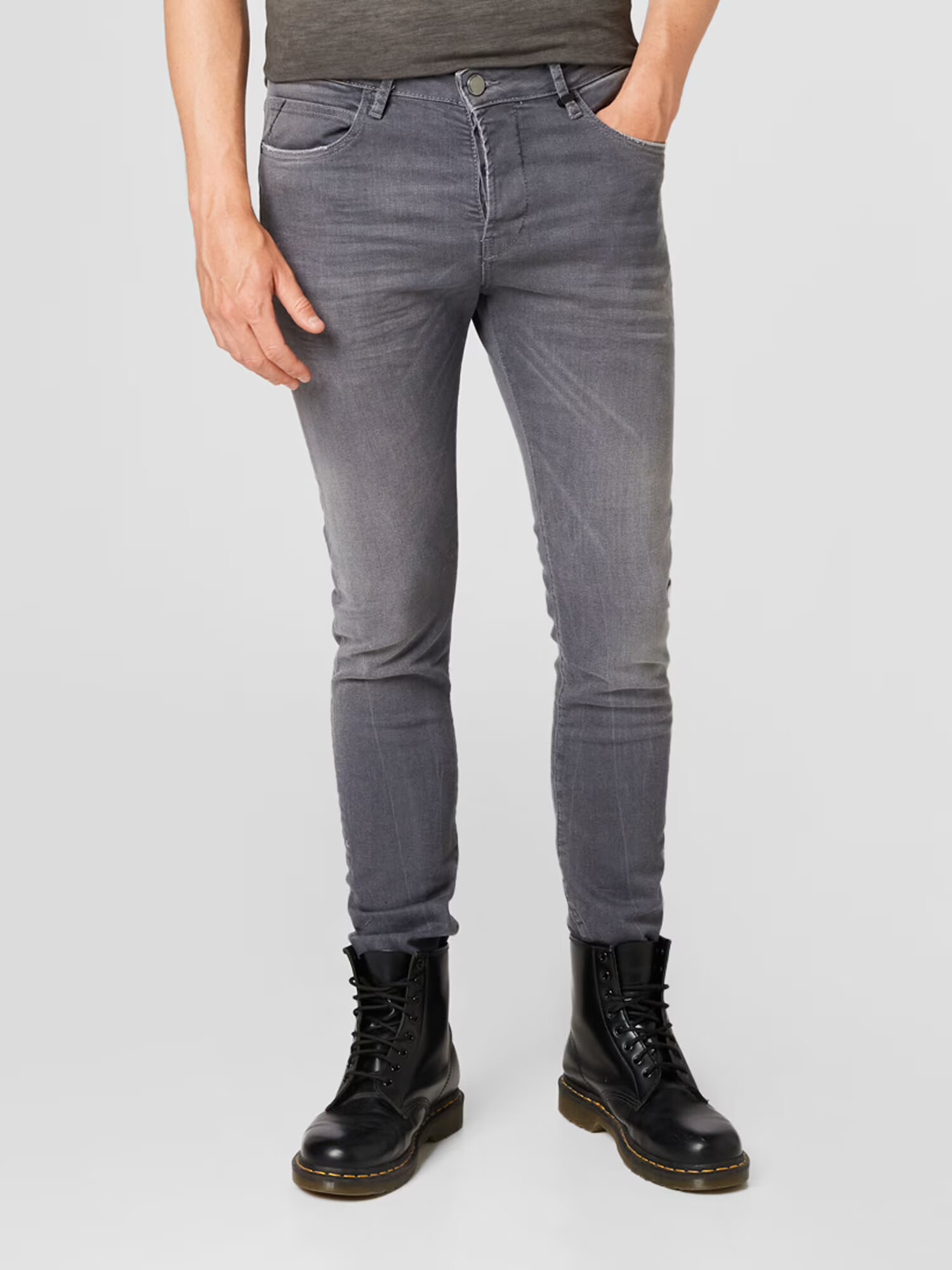 Elias Rumelis Jeans gri denim - Pled.ro