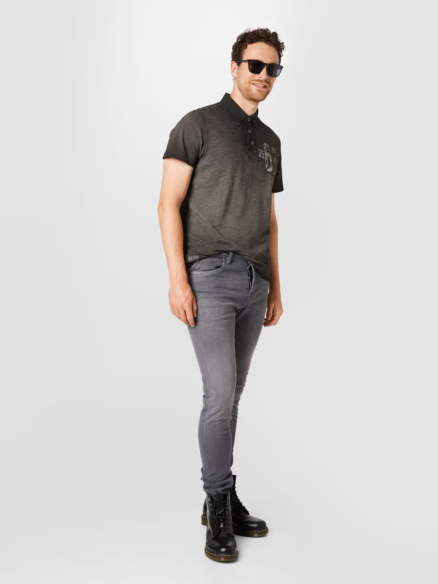 Elias Rumelis Jeans gri denim - Pled.ro