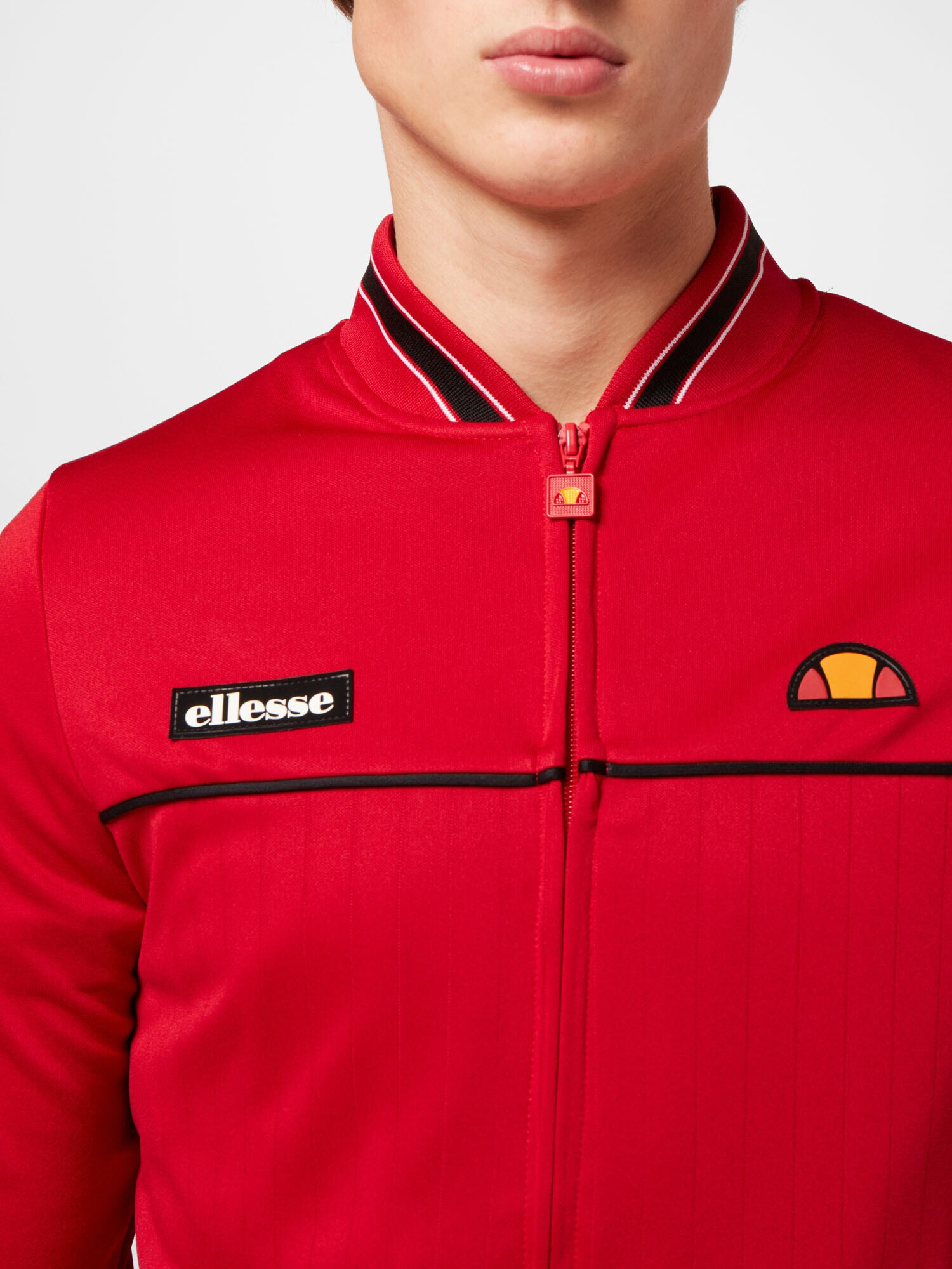 ELLESSE Bluză cu fermoar sport 'Tommie' galben / roși aprins / negru / alb - Pled.ro