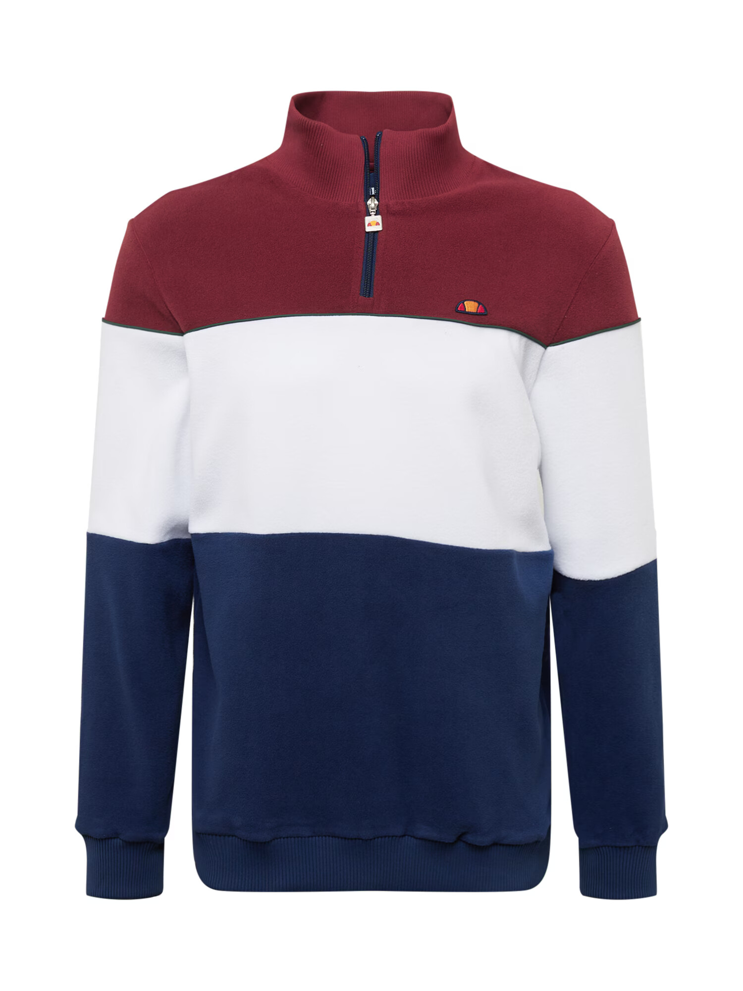 ELLESSE Bluză de molton bleumarin / roșu burgundy / alb - Pled.ro