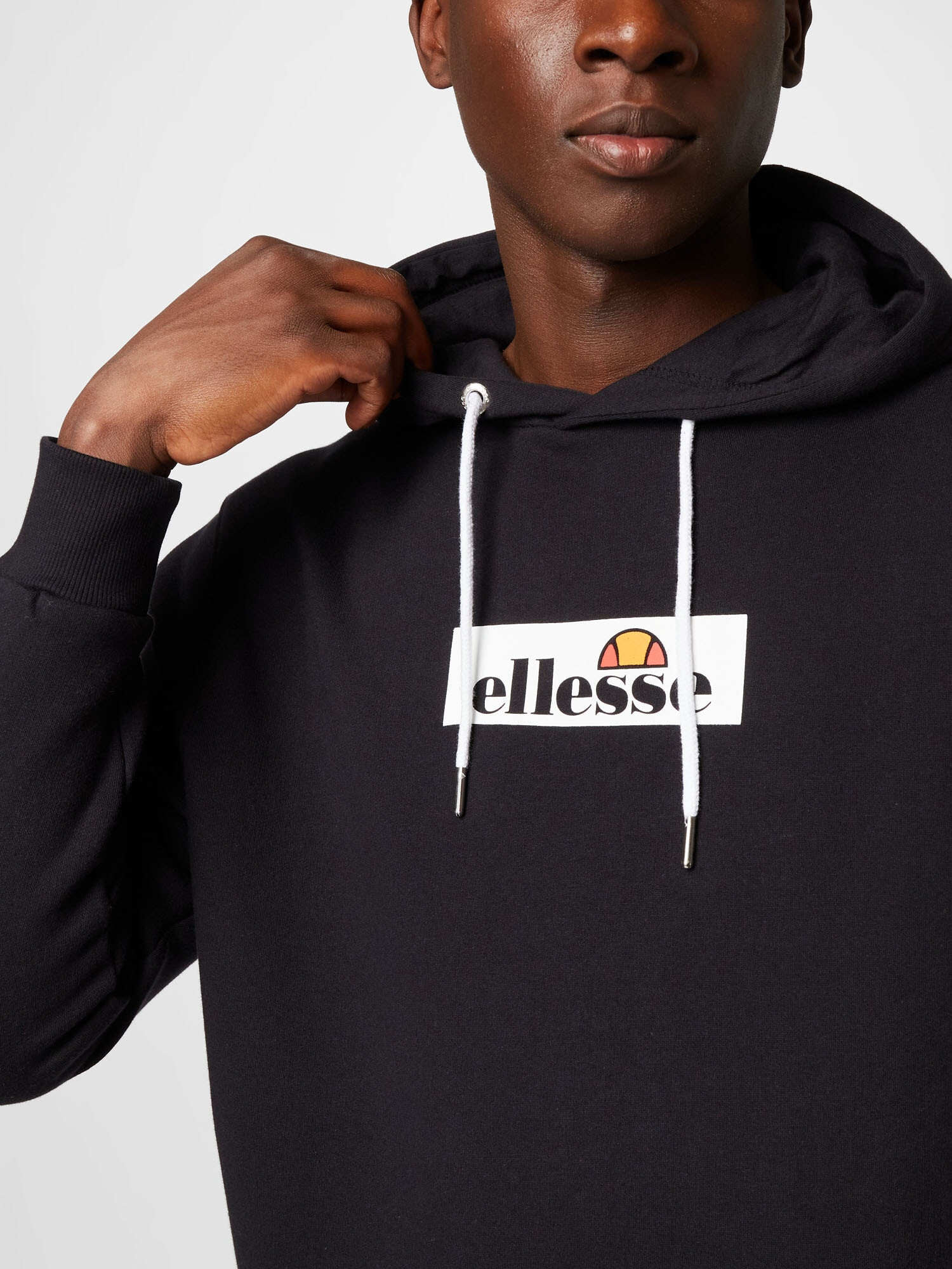 ELLESSE Bluză de molton 'Crestida' negru / alb - Pled.ro