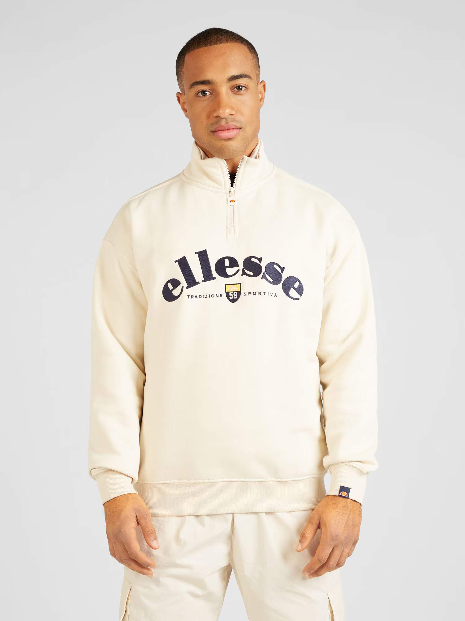 ELLESSE Bluză de molton 'Roane' bleumarin / alb murdar - Pled.ro