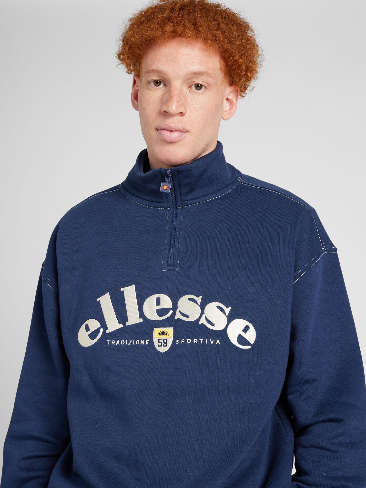 ELLESSE Bluză de molton 'Roane' bleumarin / galben / alb - Pled.ro