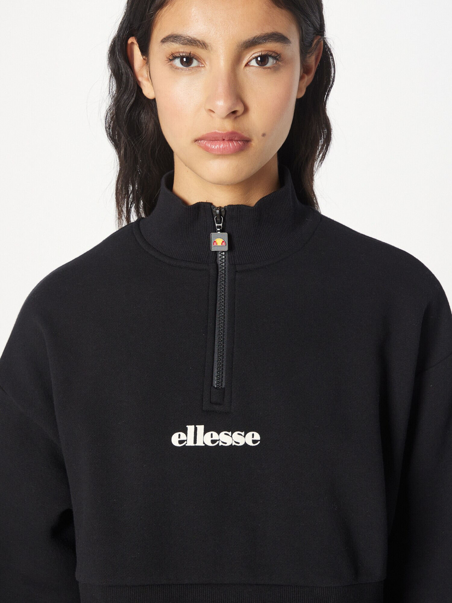 ELLESSE Bluză de molton 'Tirant' negru / alb - Pled.ro