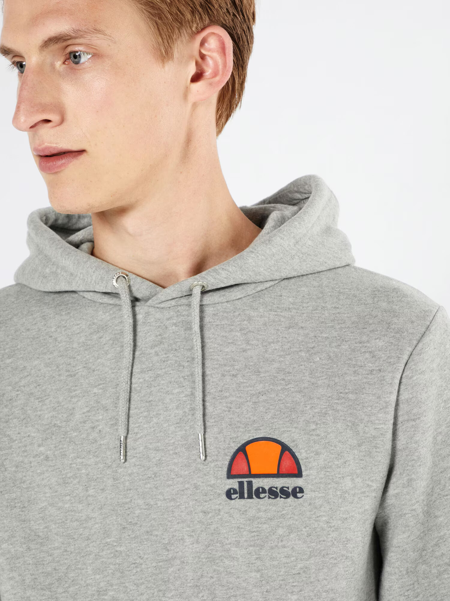 ELLESSE Bluză de molton 'Toce' bleumarin / gri amestecat / portocaliu / roșu - Pled.ro