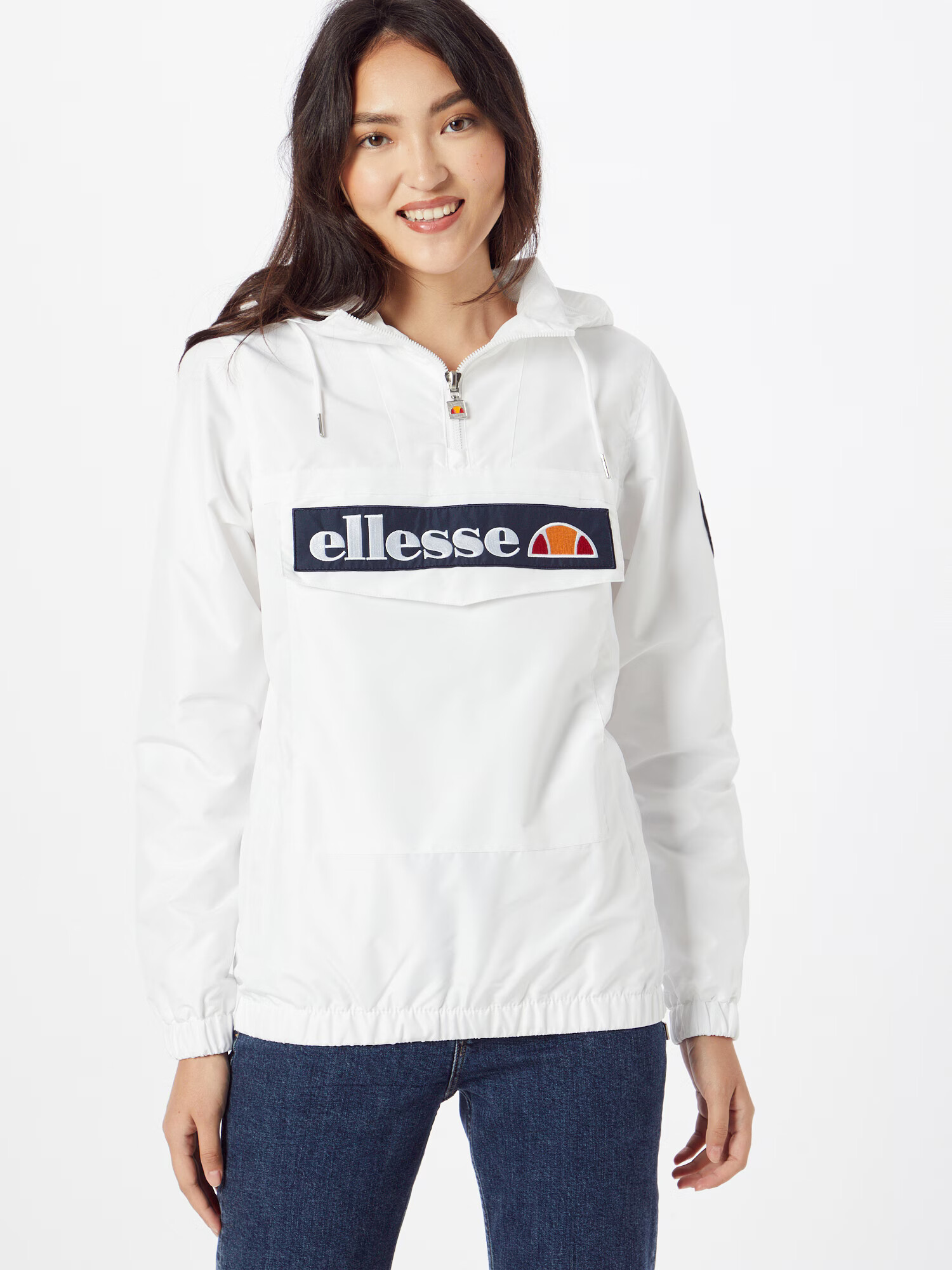 ELLESSE Geacă de primăvară-toamnă 'Montez' bleumarin / portocaliu neon / roșu cireș / alb - Pled.ro