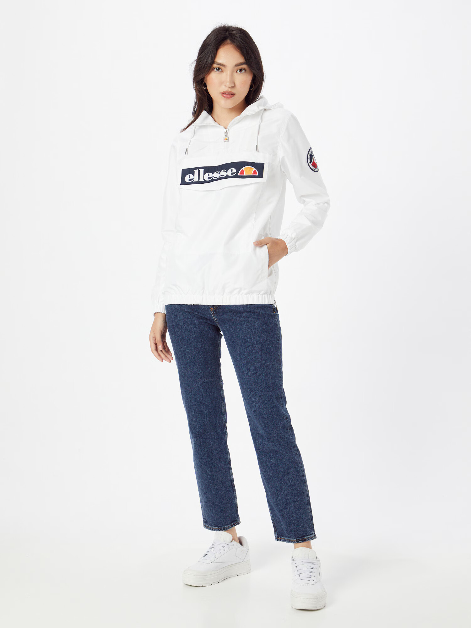 ELLESSE Geacă de primăvară-toamnă 'Montez' bleumarin / portocaliu neon / roșu cireș / alb - Pled.ro