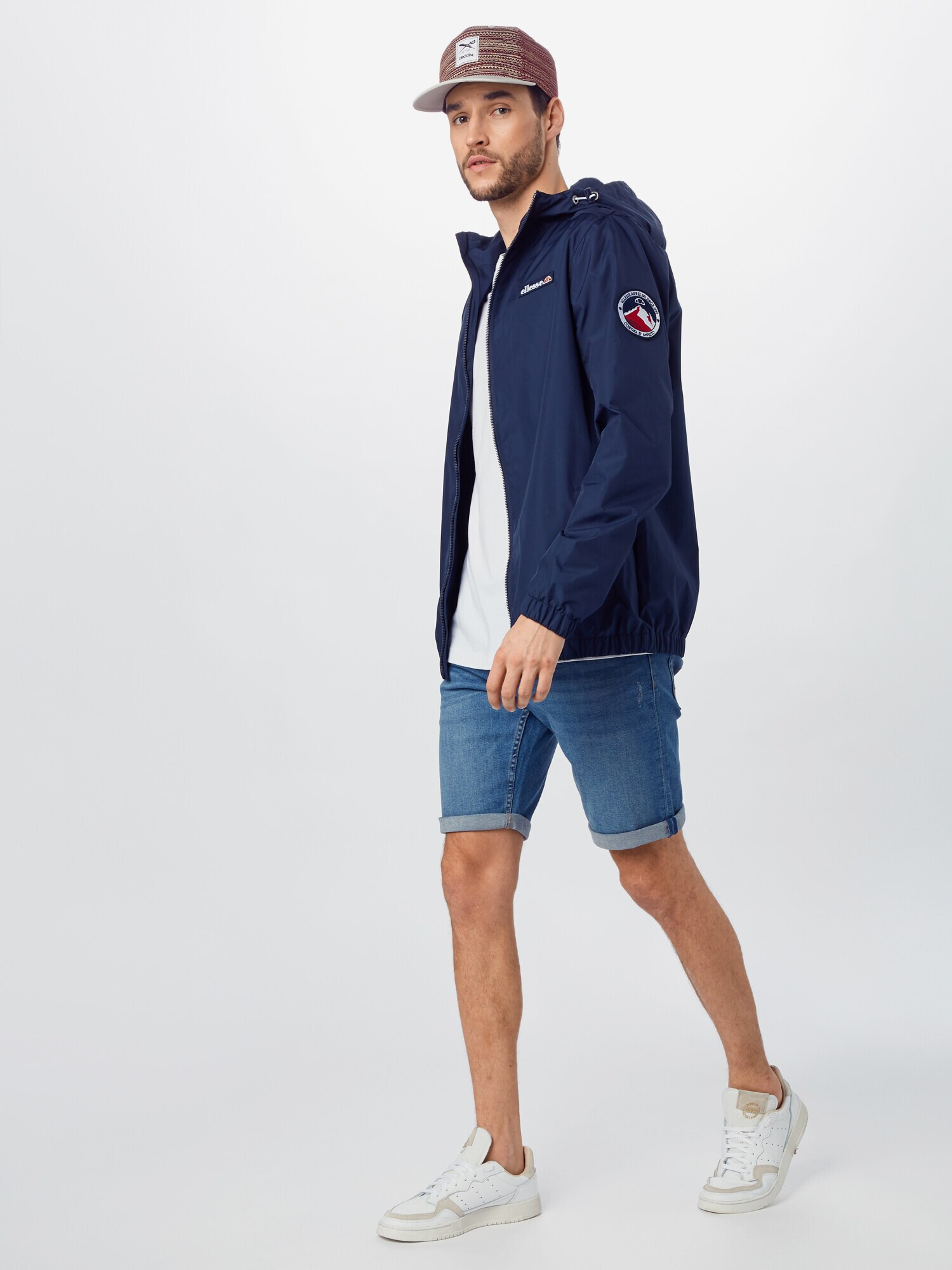 ELLESSE Geacă de primăvară-toamnă 'Terrazzo' bleumarin / roșu / alb - Pled.ro