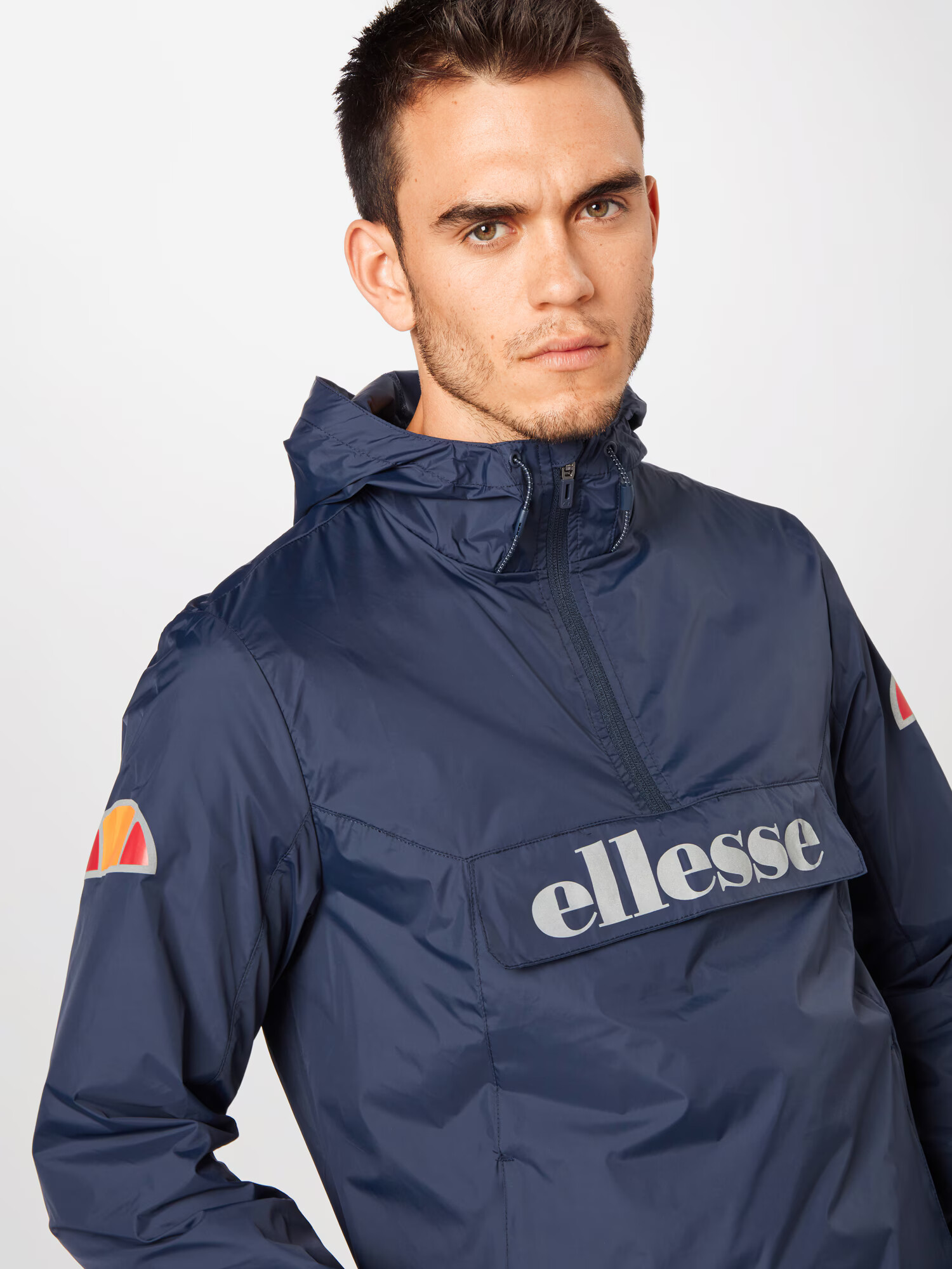 ELLESSE Geacă sport 'Acera' albastru noapte / portocaliu / roșu / alb - Pled.ro