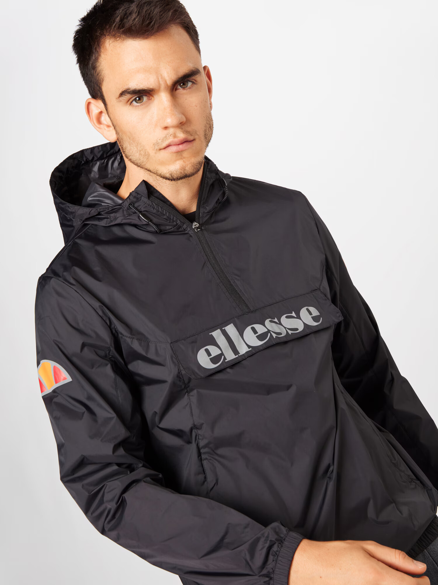 ELLESSE Geacă sport 'Acera' gri deschis / roșu / negru - Pled.ro