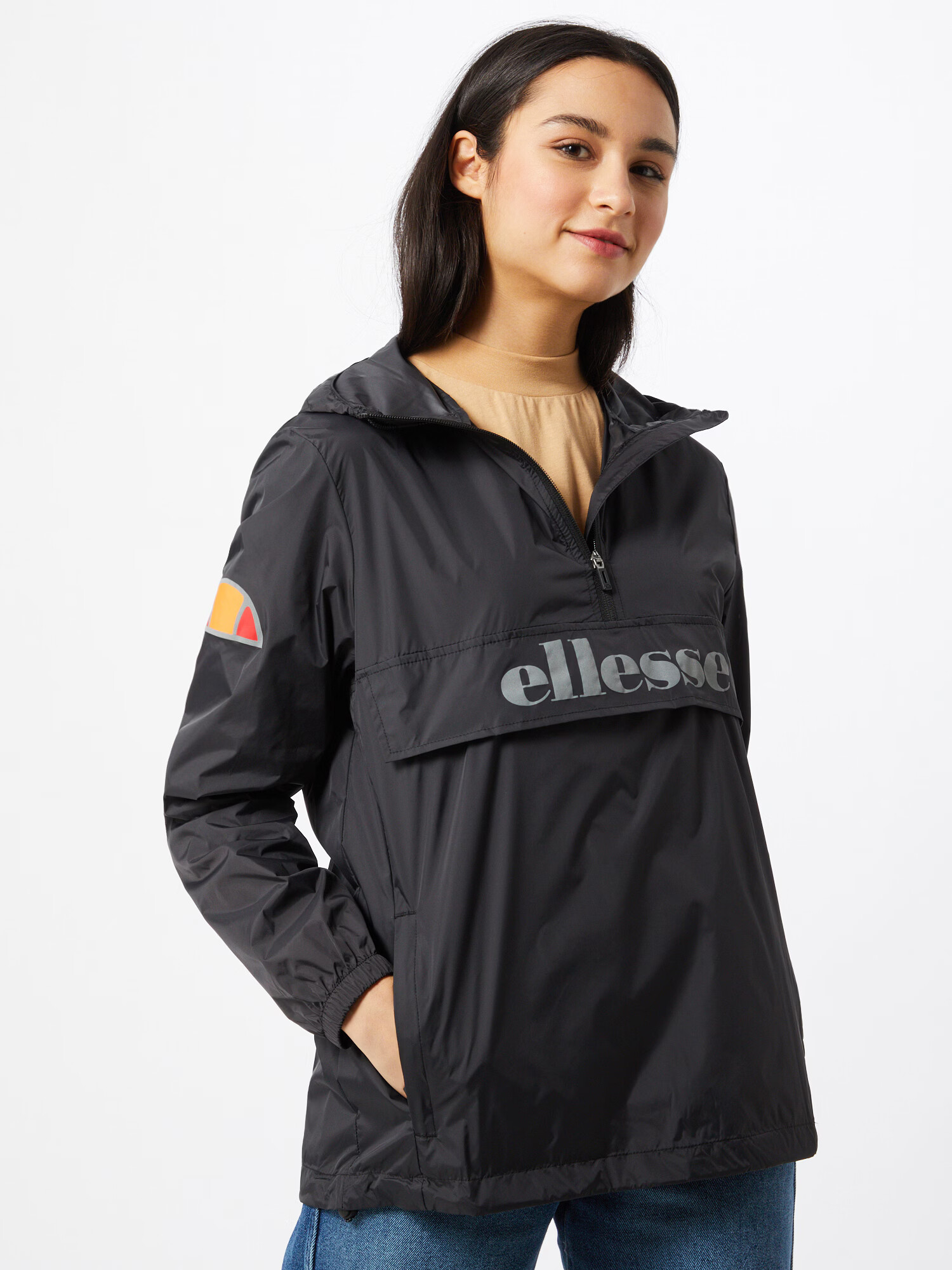 ELLESSE Geacă sport 'Toccio' negru / alb - Pled.ro