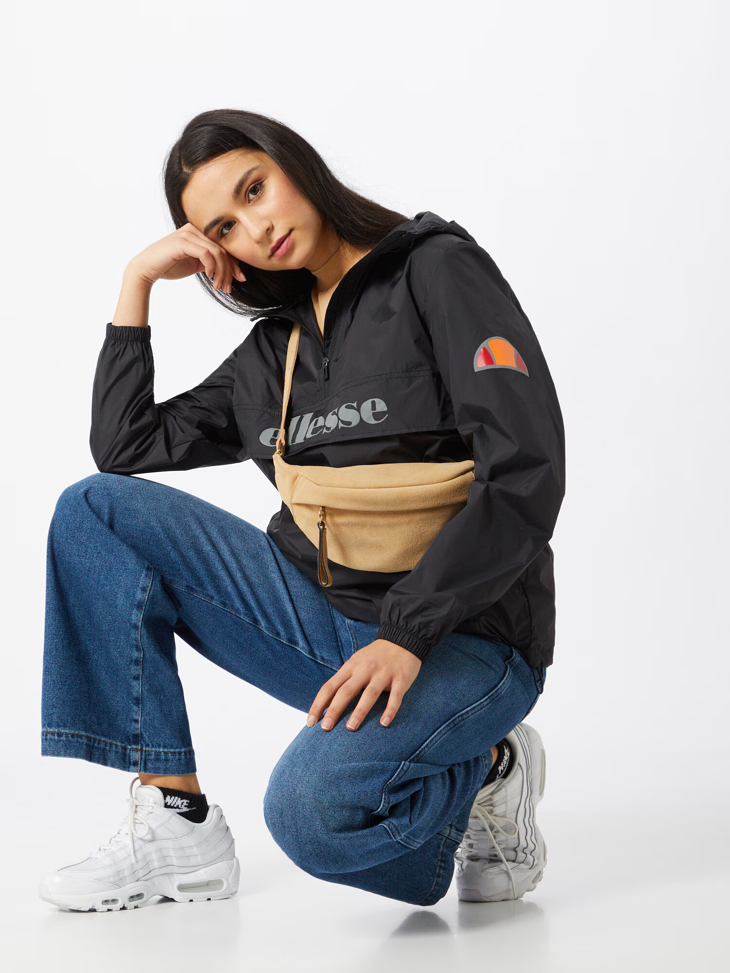 ELLESSE Geacă sport 'Toccio' negru / alb - Pled.ro