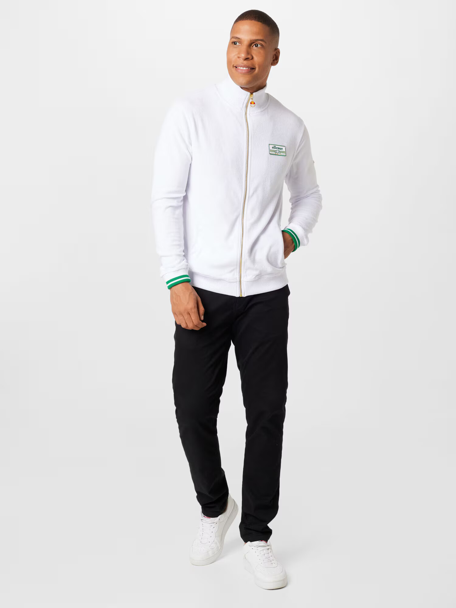 ELLESSE Hanorac verde / alb - Pled.ro