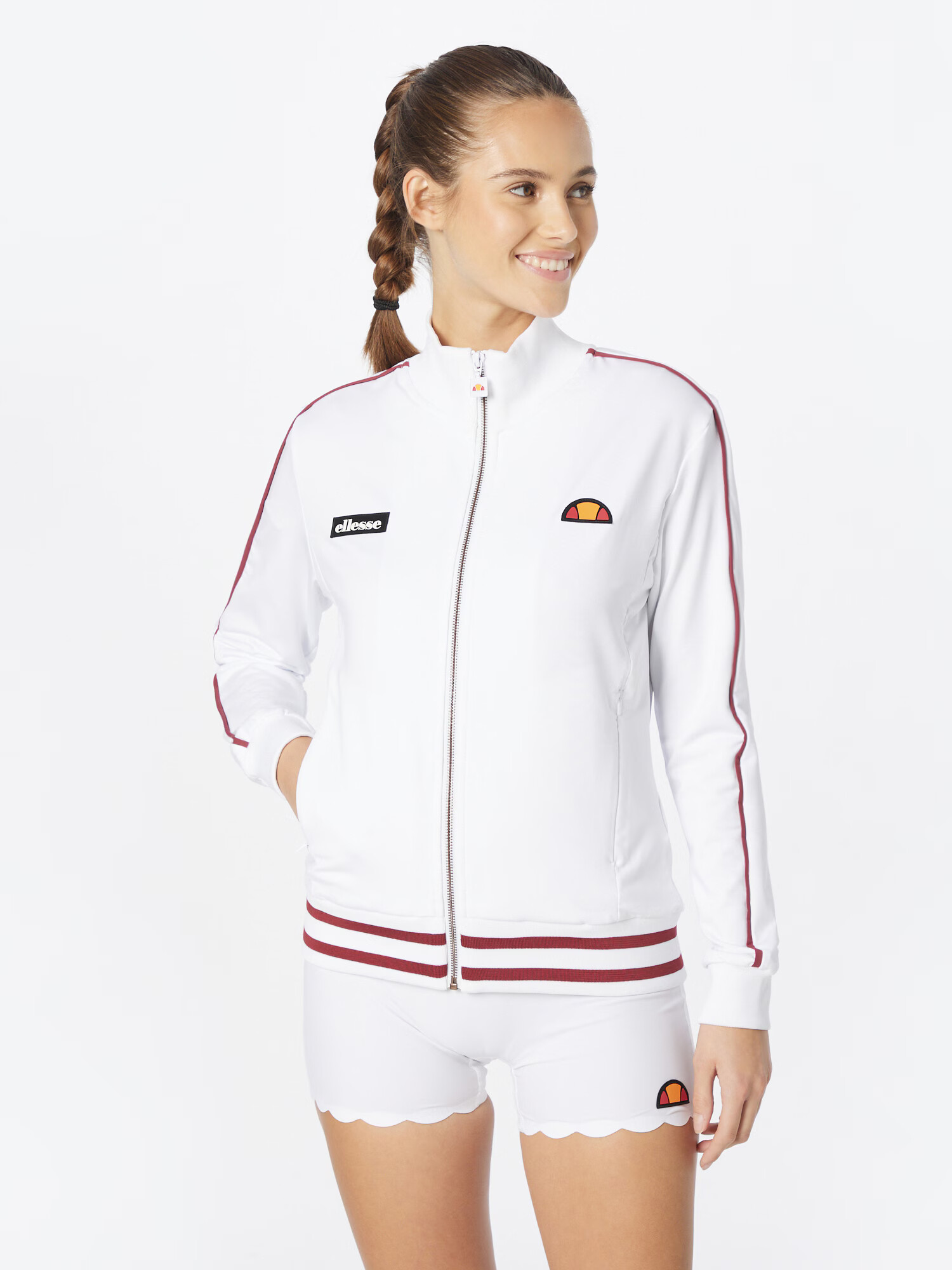 ELLESSE Jachetă de trening portocaliu mandarină / roșu rodie / negru / alb - Pled.ro