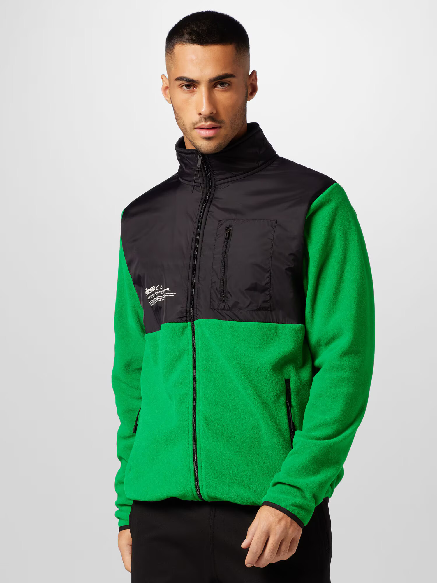 ELLESSE Jachetă fleece 'Solarolo' verde iarbă / negru / alb - Pled.ro