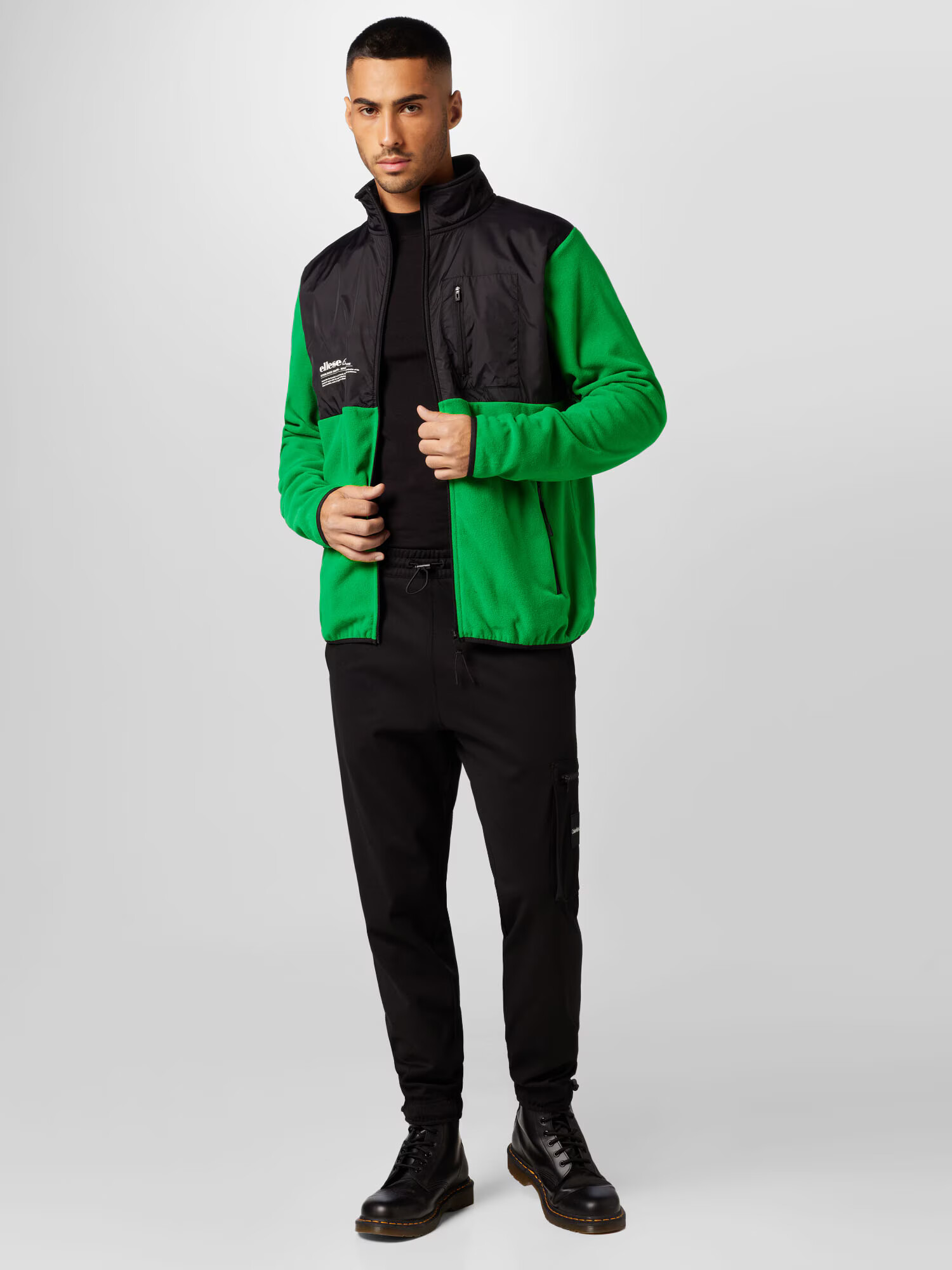 ELLESSE Jachetă fleece 'Solarolo' verde iarbă / negru / alb - Pled.ro