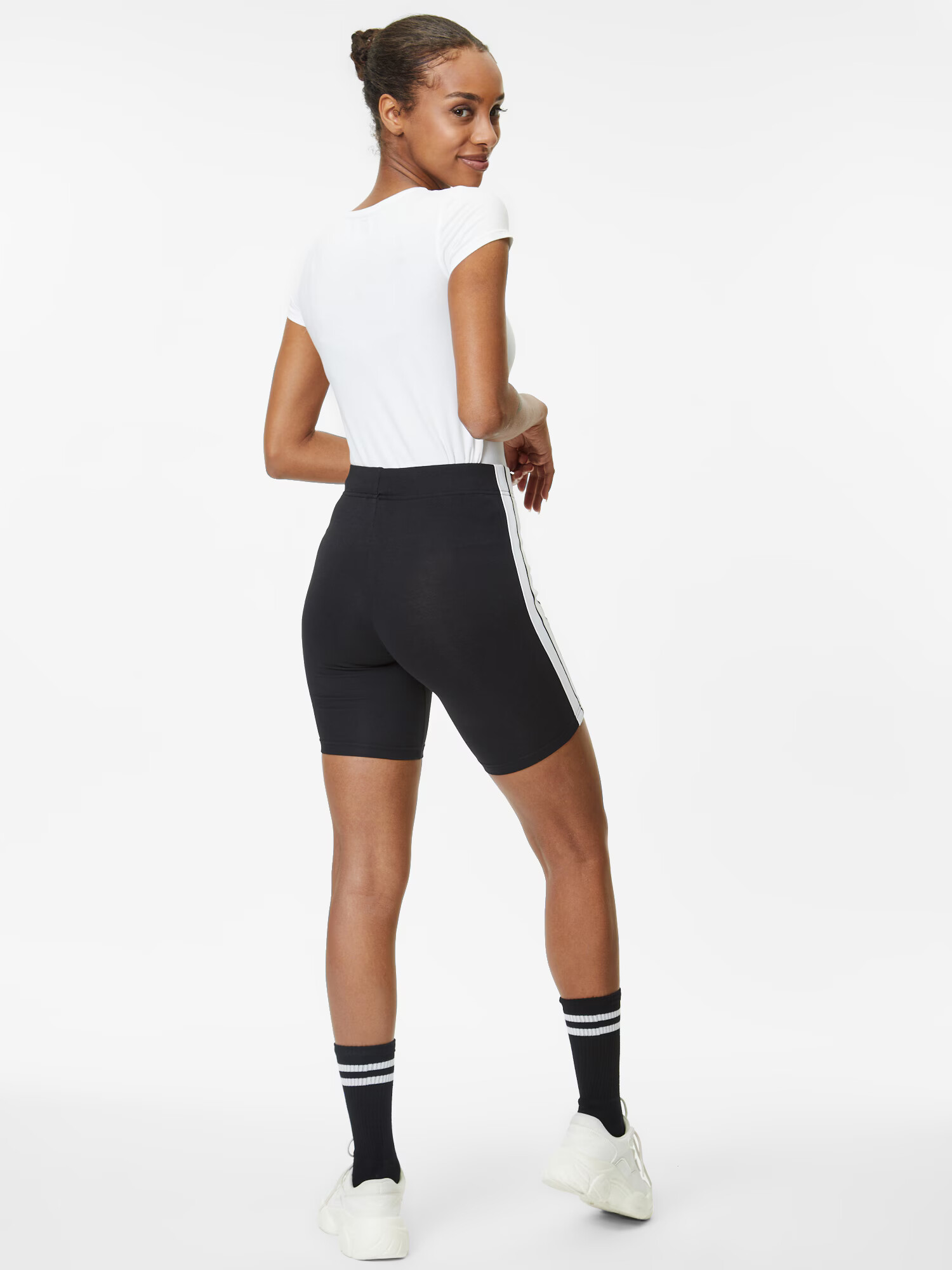 ELLESSE Leggings negru / alb - Pled.ro